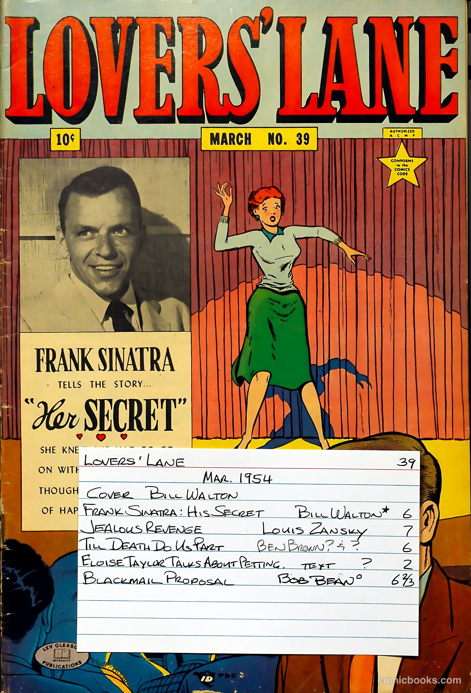 Lovers' Lane #39 (1954) — page 37 of 37