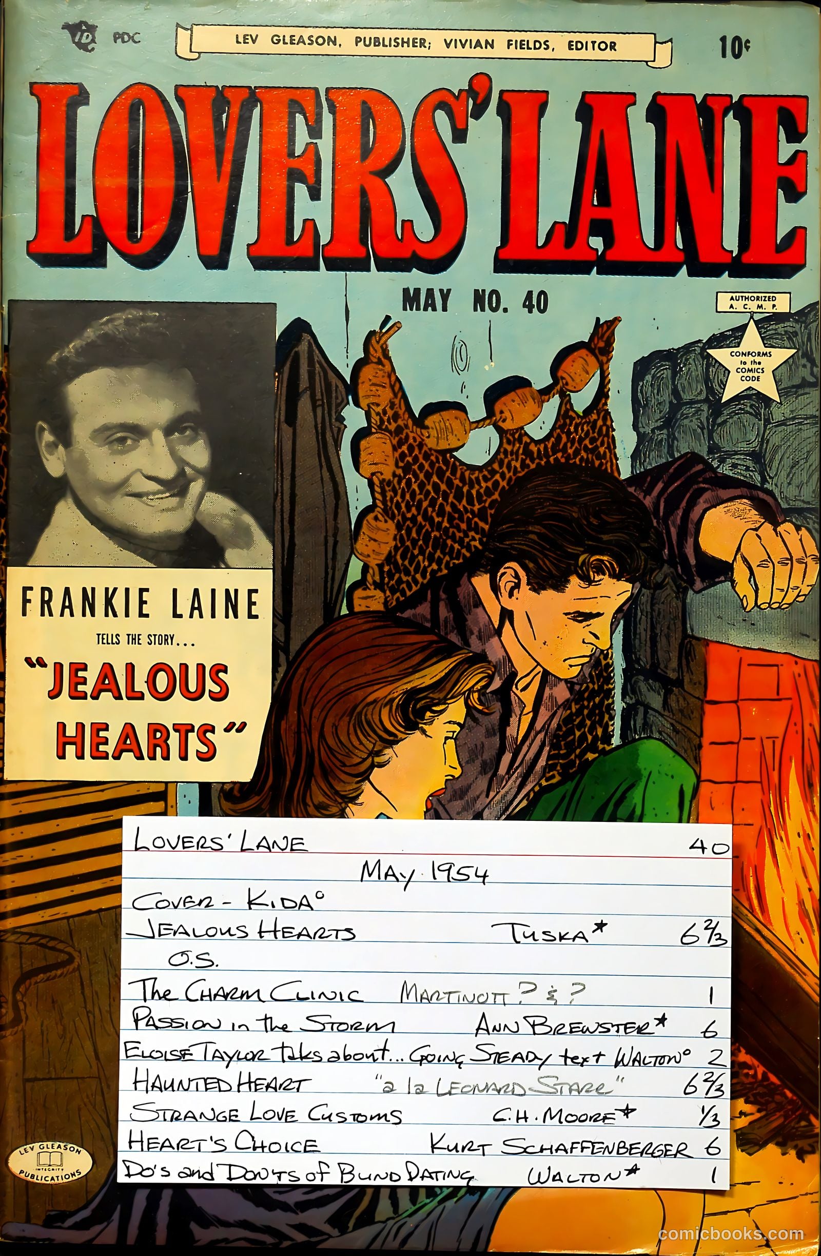 Lovers' Lane #40 (1954) — page 37 of 37