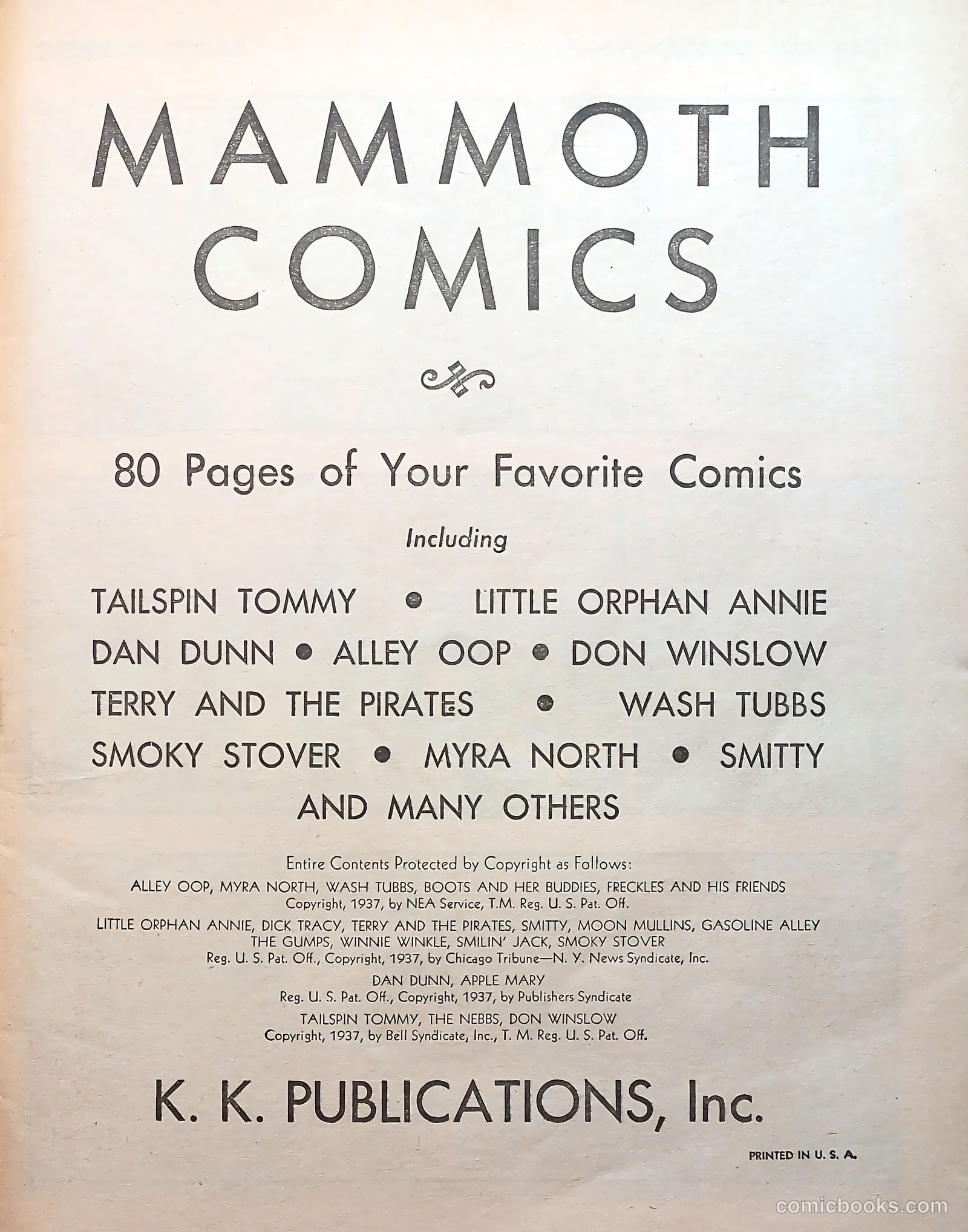 Mammoth Comic Annual #1 (1937) — page 3 of 76