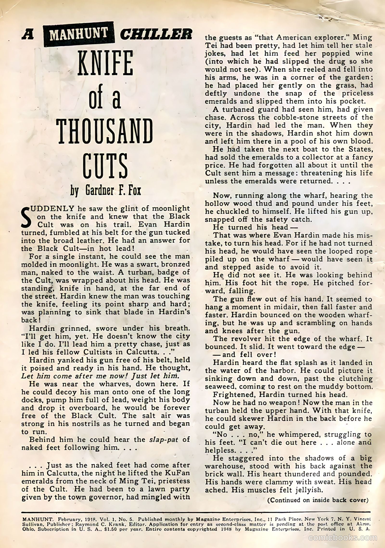 Manhunt #5 (1948) — page 2 of 36
