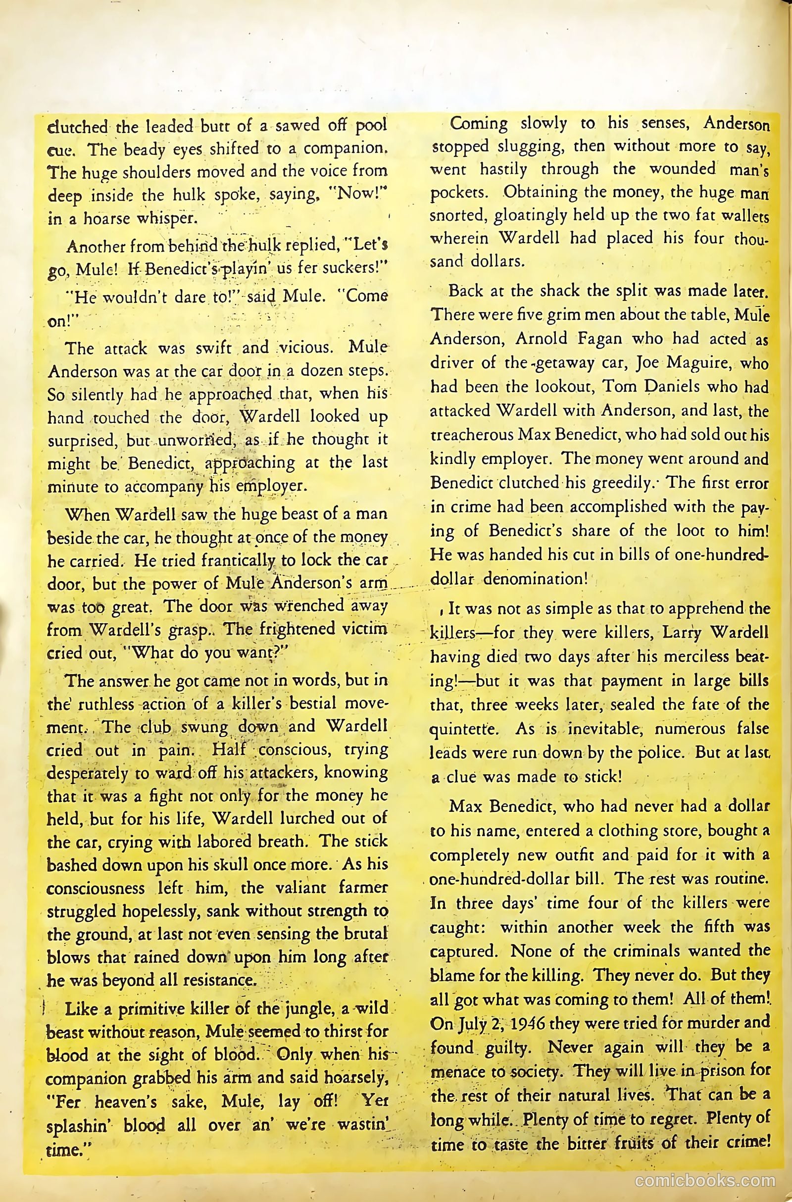 March of Crime #1 (1950) — page 22 of 36