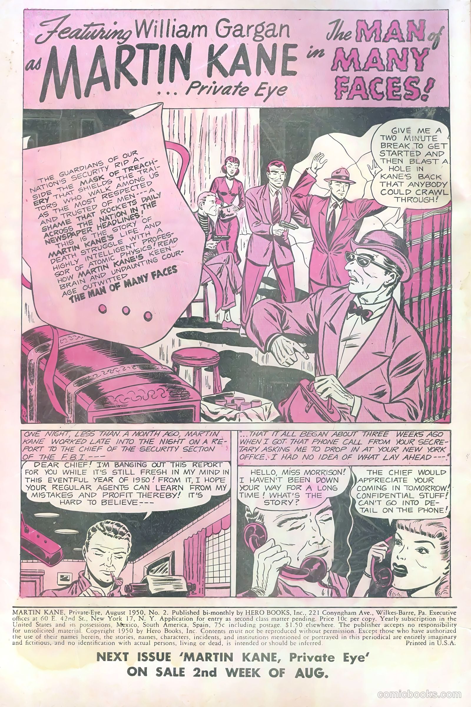 Martin Kane, Private Eye #2 (1950) — page 2 of 36