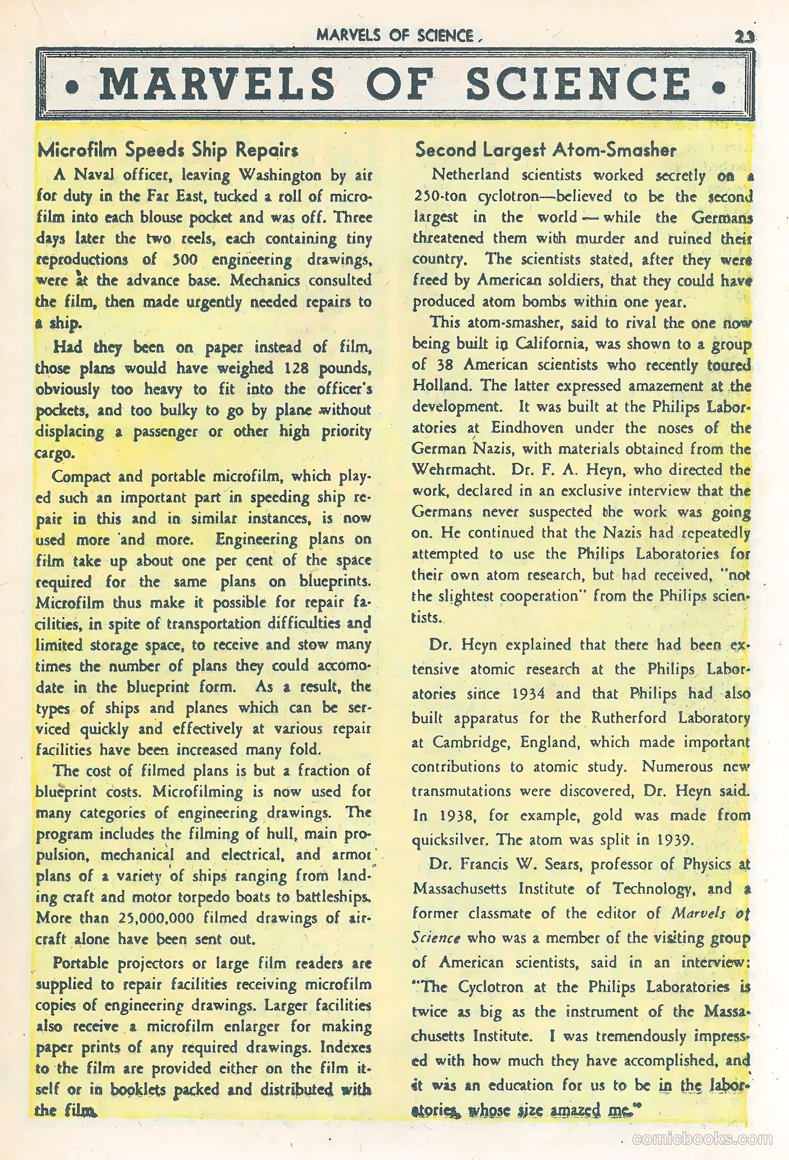 Marvels of Science #3 (1946) — page 25 of 52