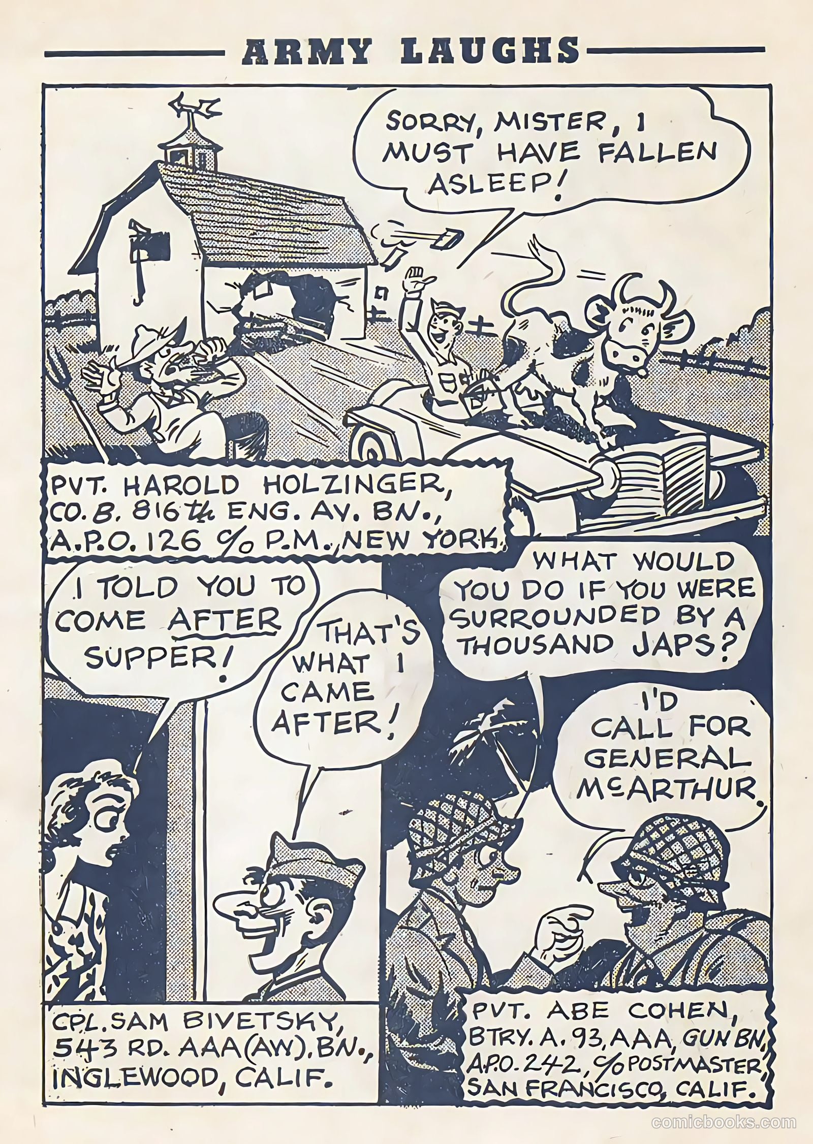 Army Laughs #1 (1957) — page 35 of 64