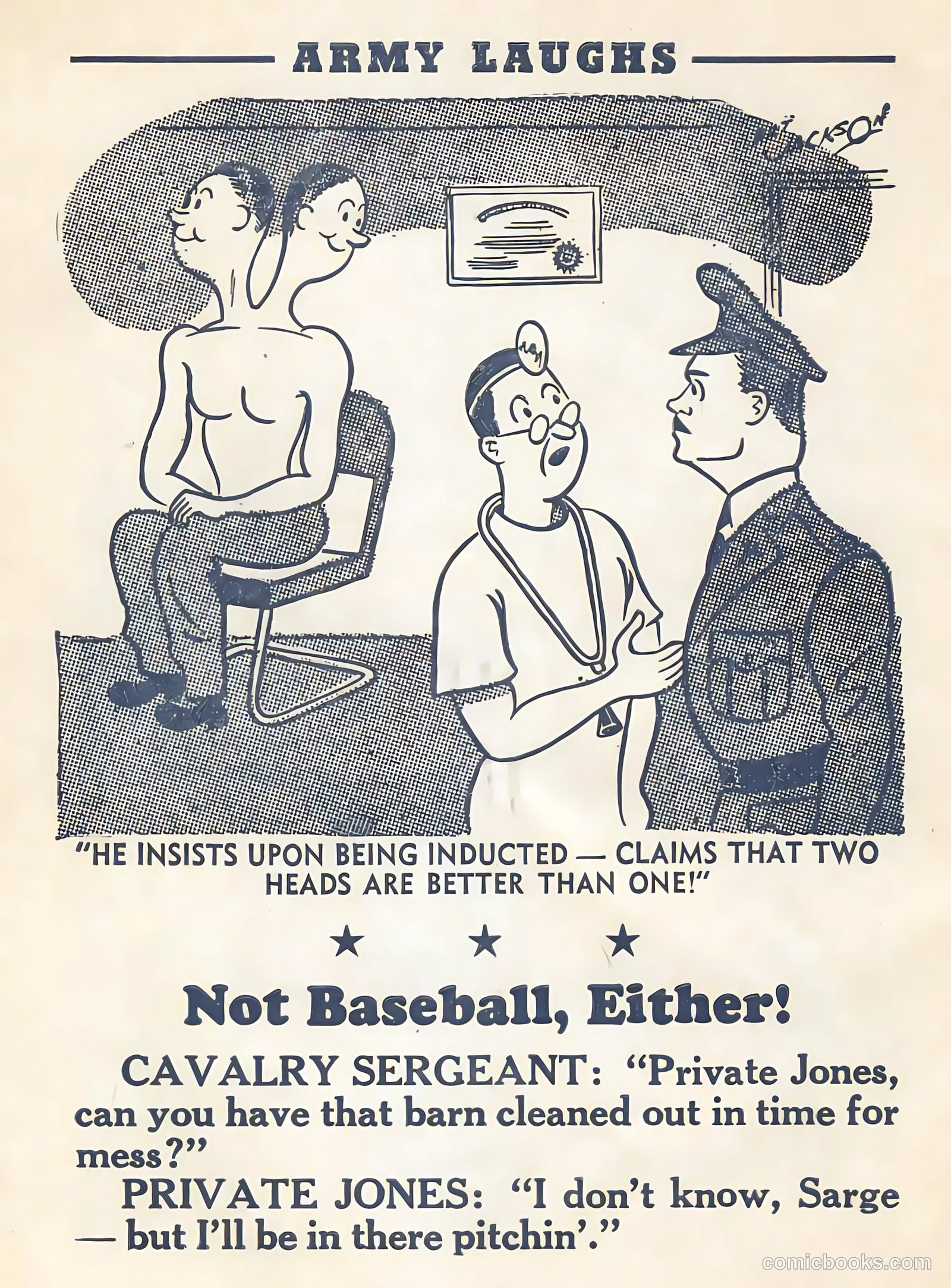 Army Laughs #1 (1957) — page 36 of 64