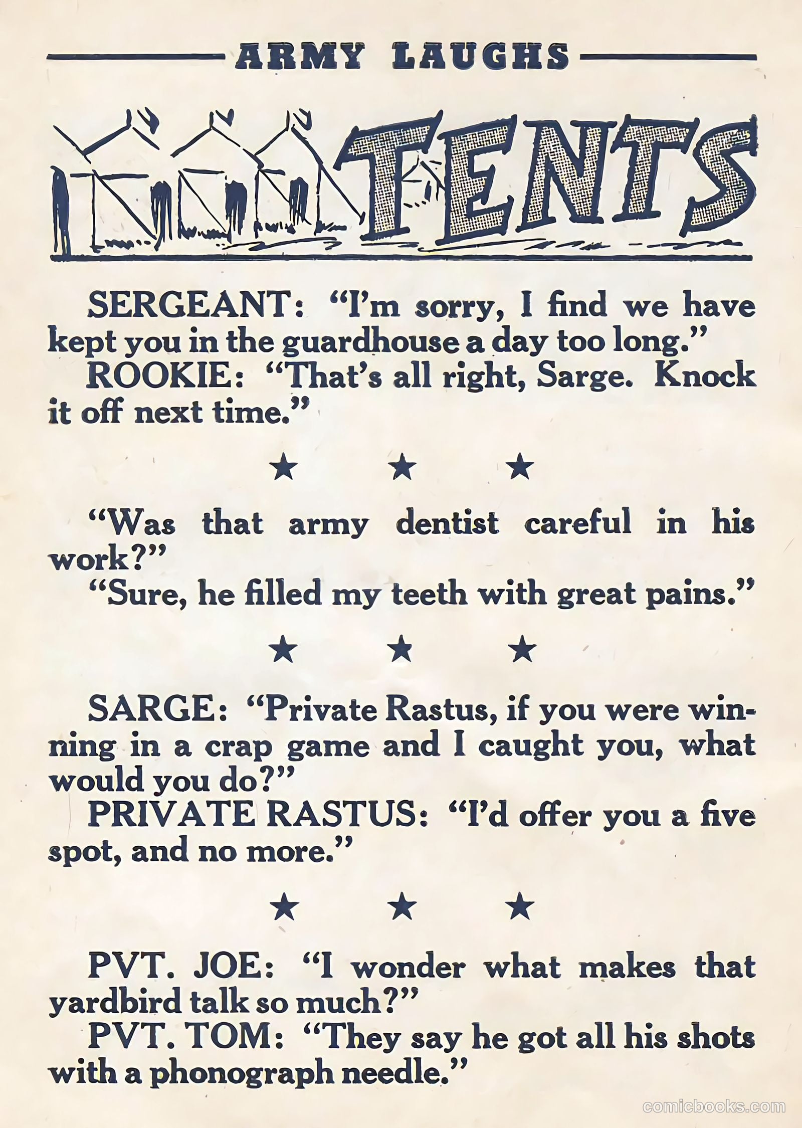 Army Laughs #1 (1957) — page 46 of 64