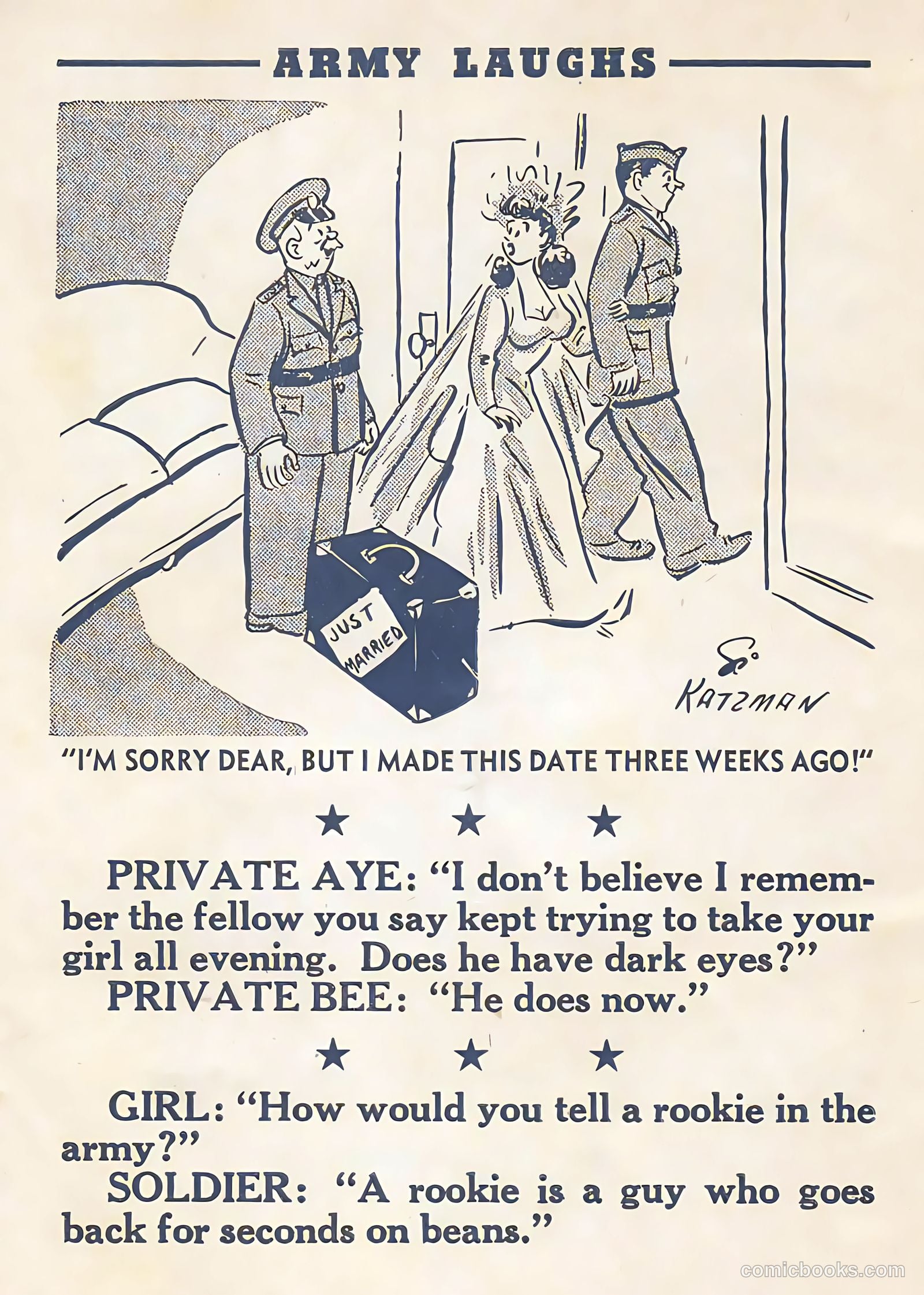 Army Laughs #1 (1957) — page 60 of 64