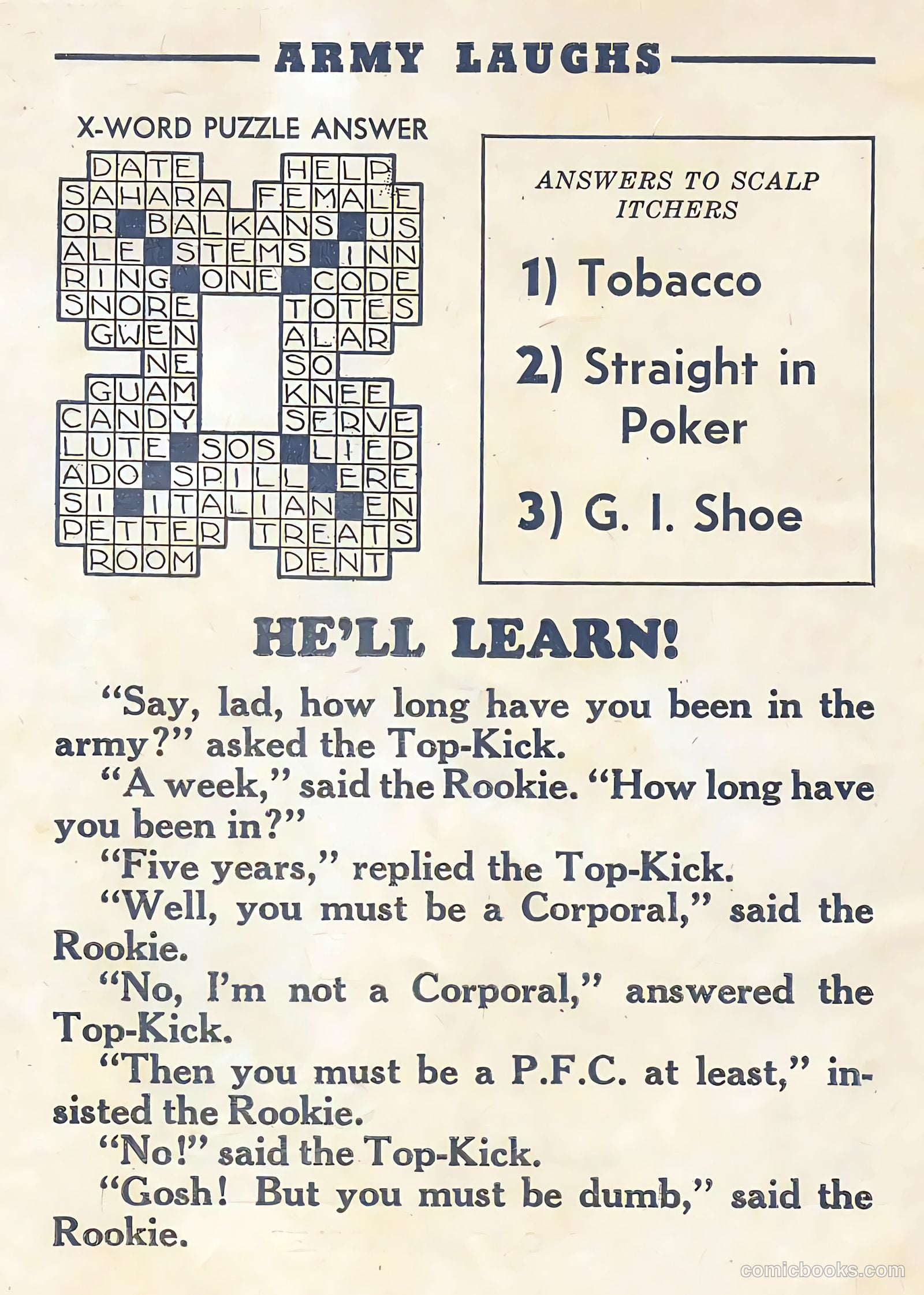 Army Laughs #1 (1957) — page 62 of 64