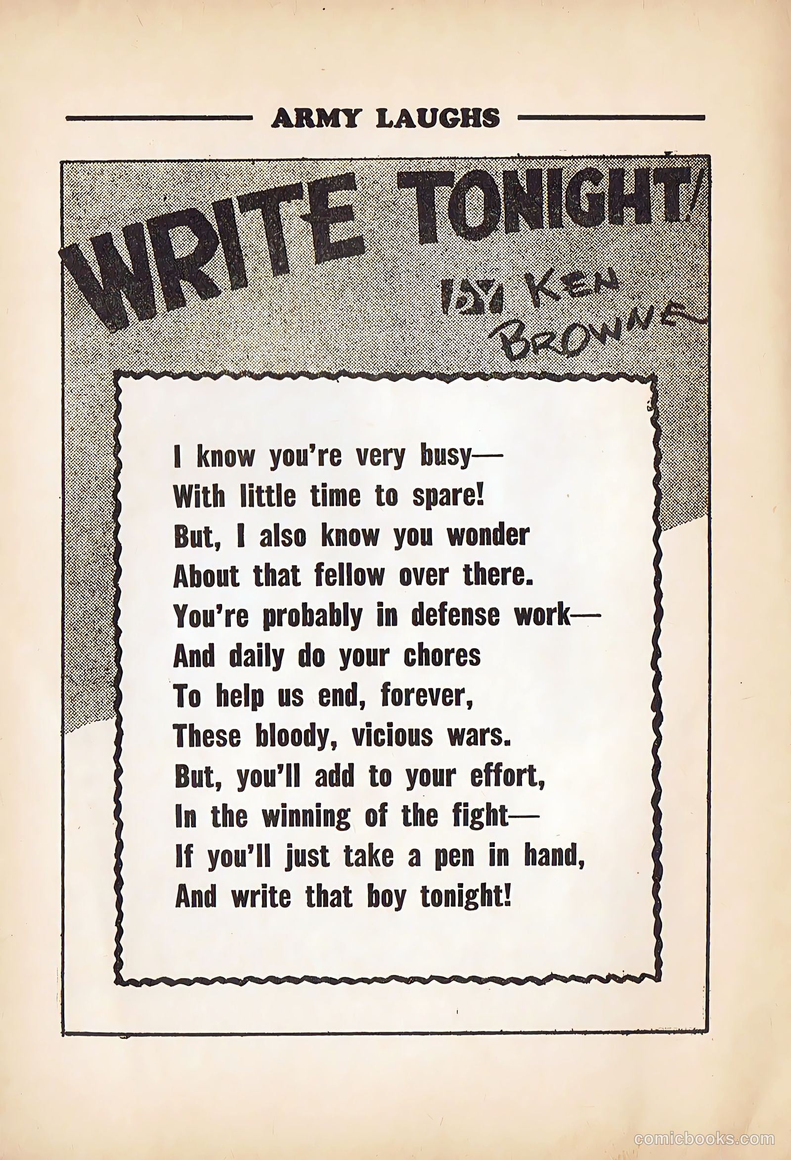Army Laughs #4 (1940) — page 20 of 66