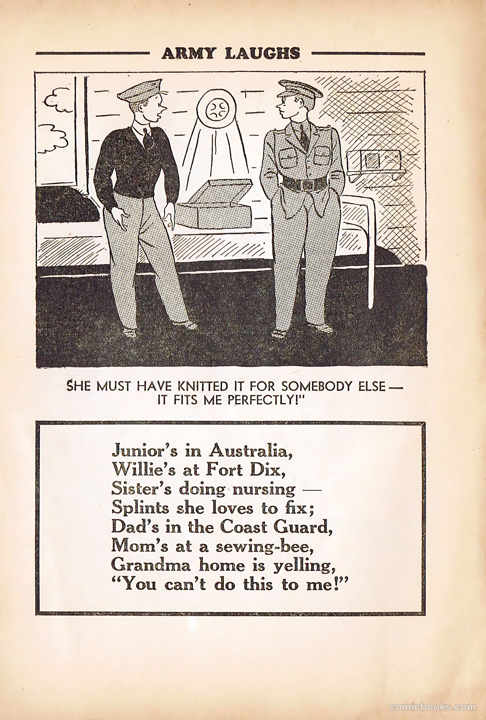 Army Laughs #4 (1940) — page 22 of 66