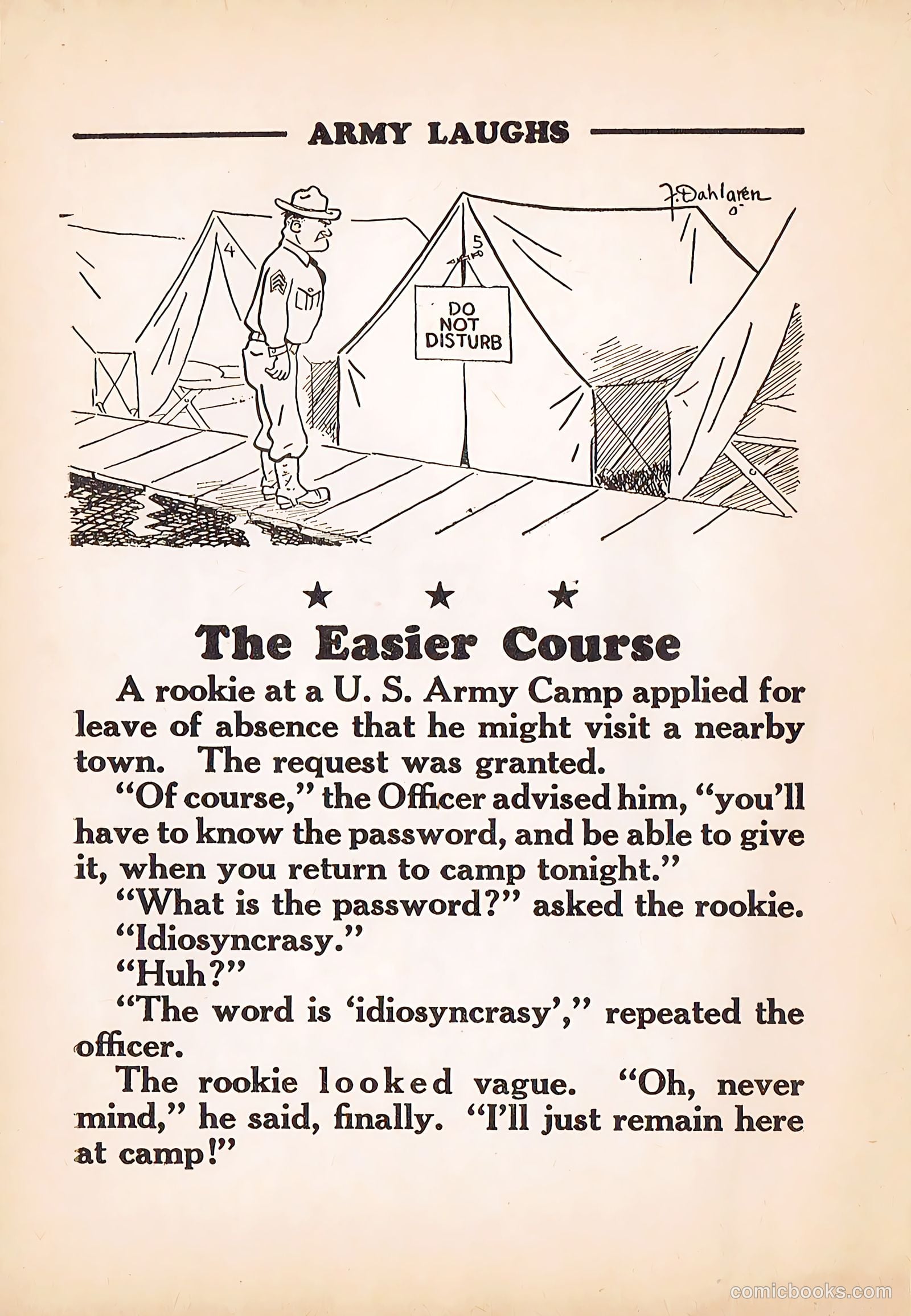 Army Laughs #4 (1940) — page 35 of 66