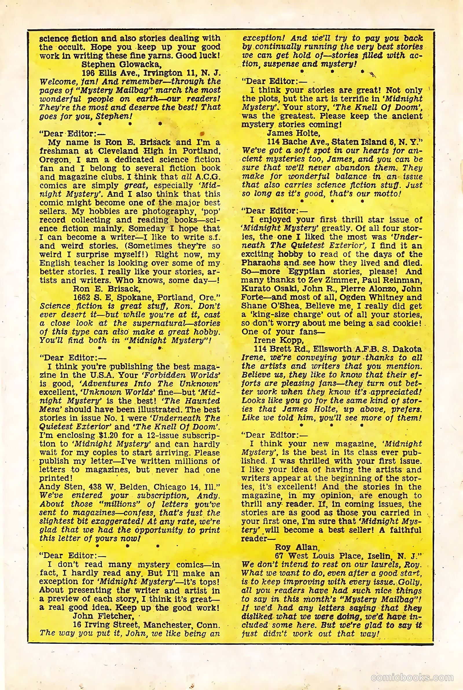 Midnight Mystery #3 (1961) — page 18 of 36
