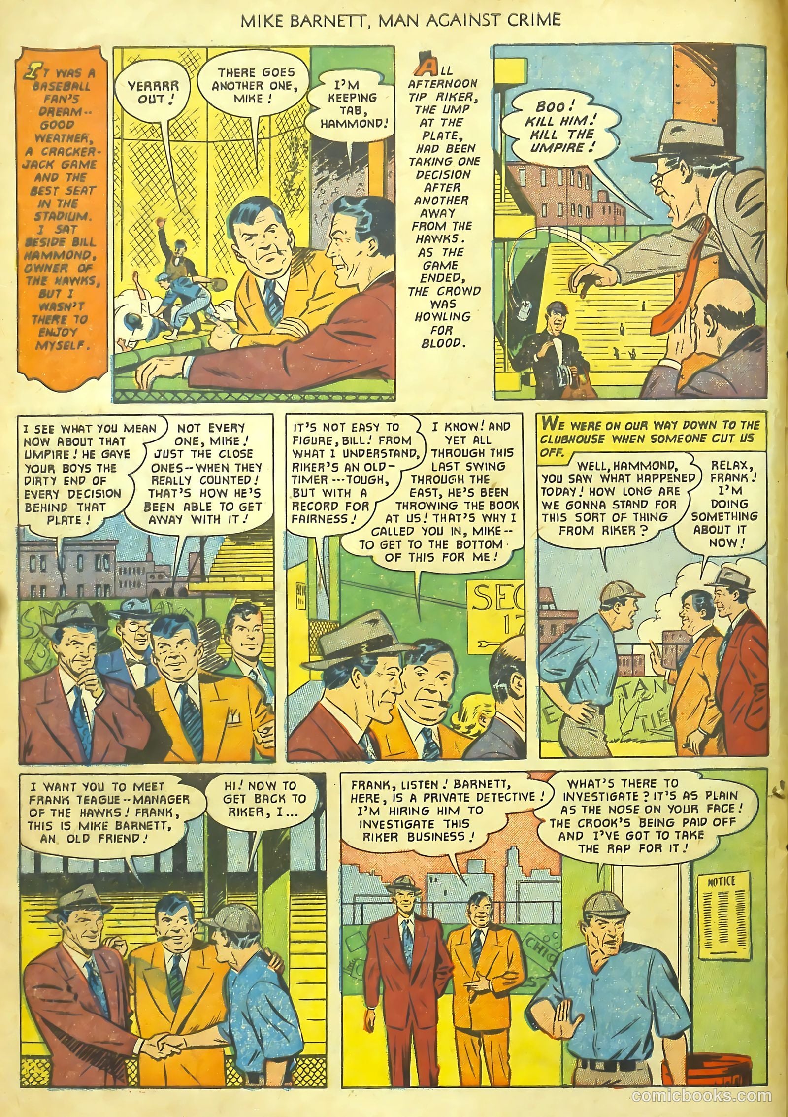 Mike Barnett, Man Against Crime #1 (1951) — page 4 of 36