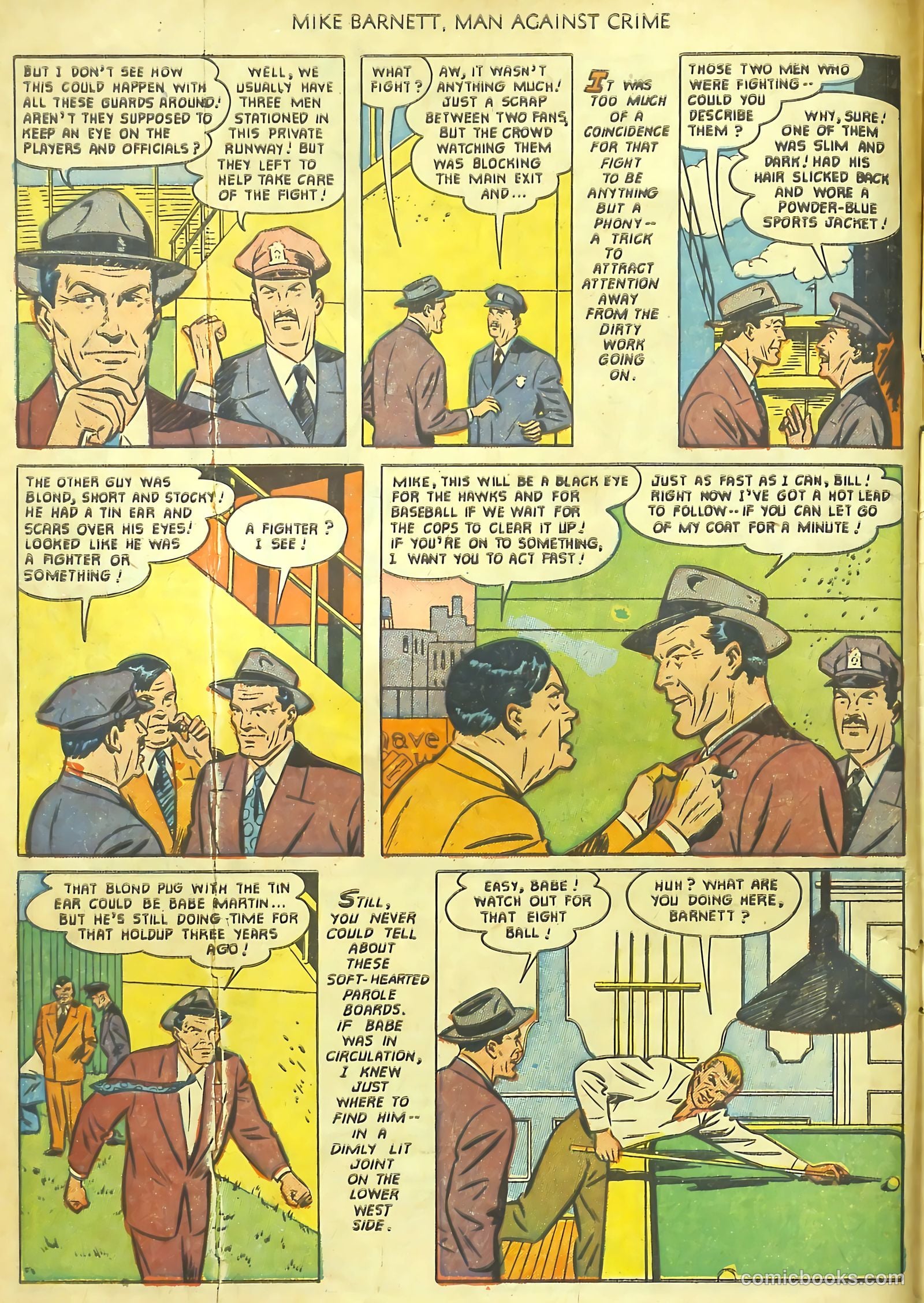 Mike Barnett, Man Against Crime #1 (1951) — page 6 of 36