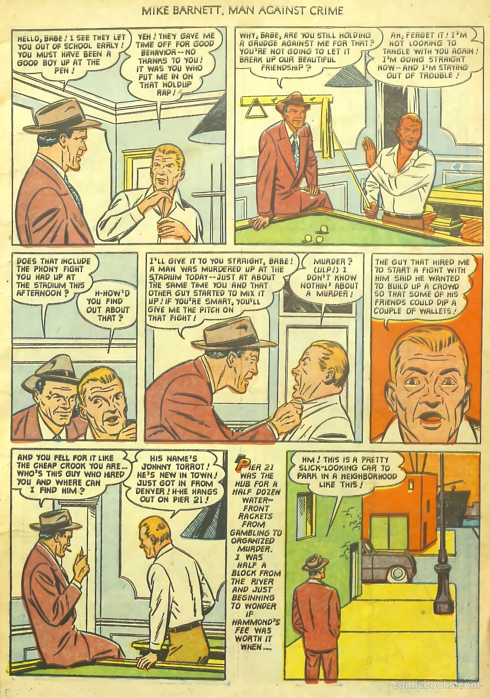 Mike Barnett, Man Against Crime #1 (1951) — page 7 of 36