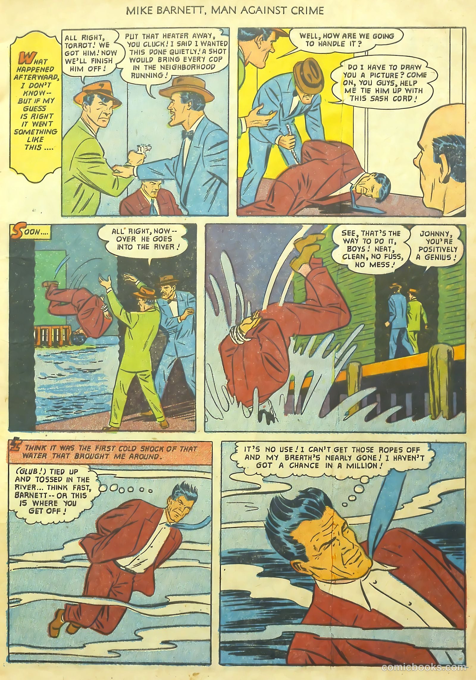 Mike Barnett, Man Against Crime #1 (1951) — page 9 of 36