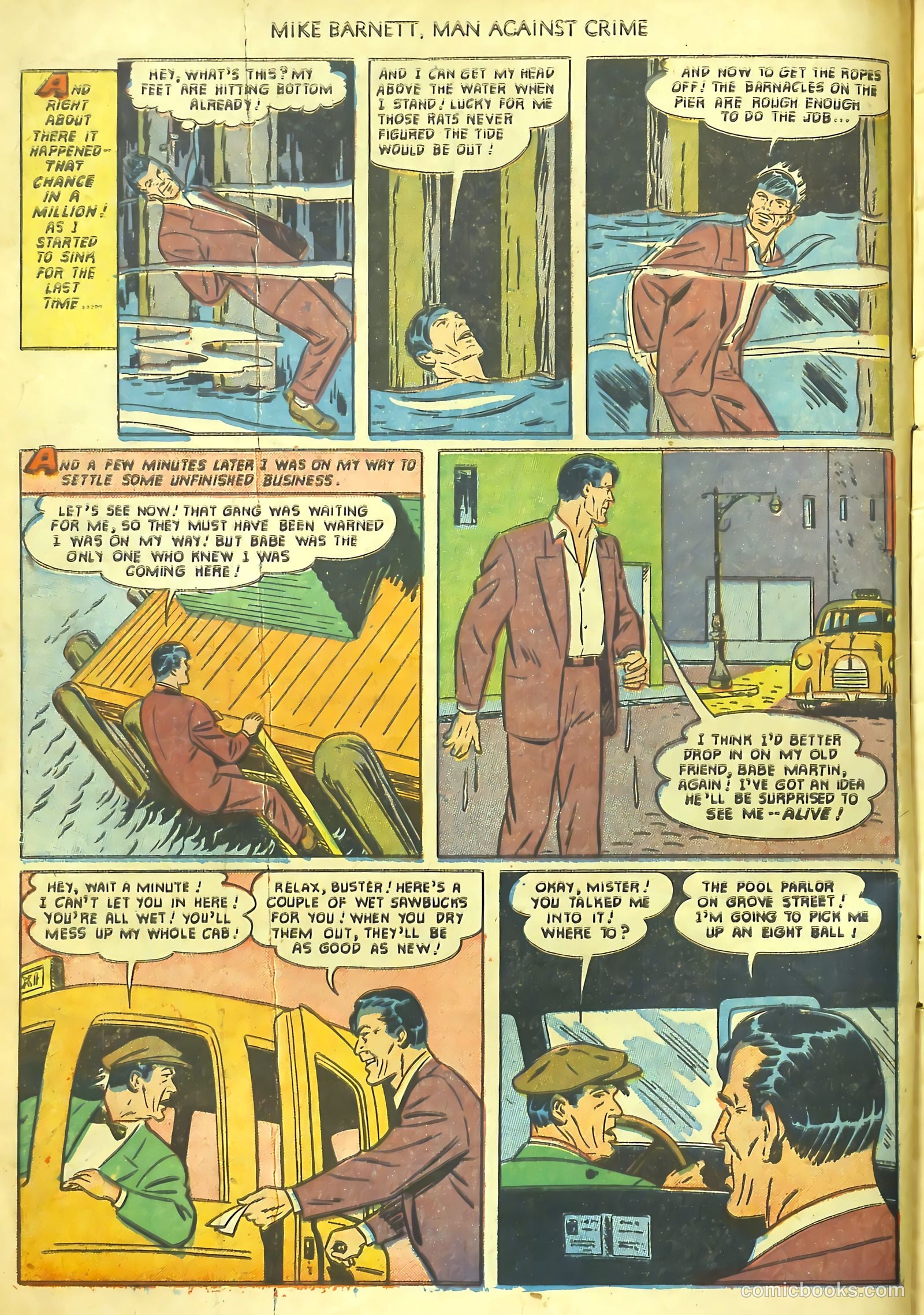 Mike Barnett, Man Against Crime #1 (1951) — page 10 of 36