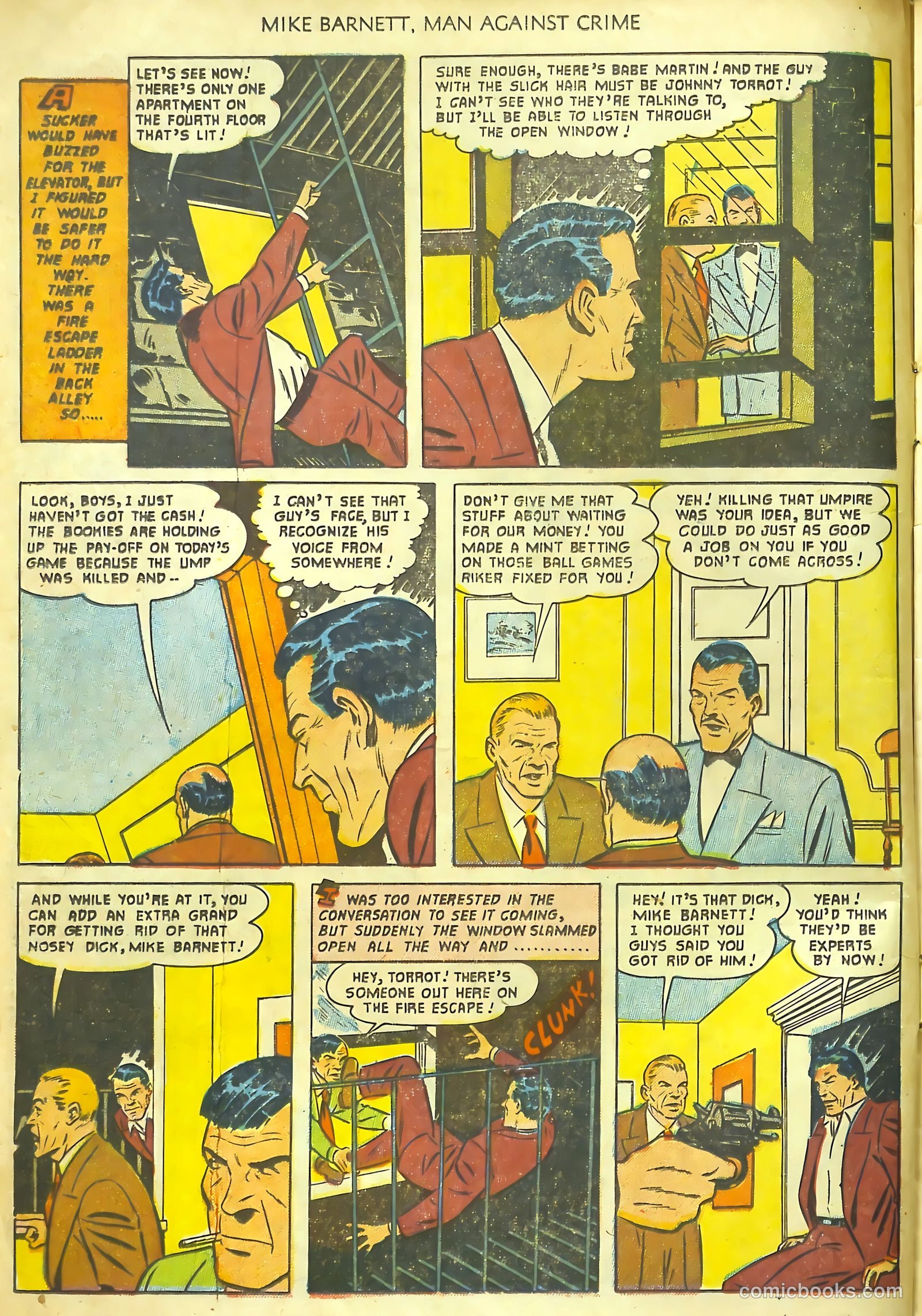 Mike Barnett, Man Against Crime #1 (1951) — page 12 of 36
