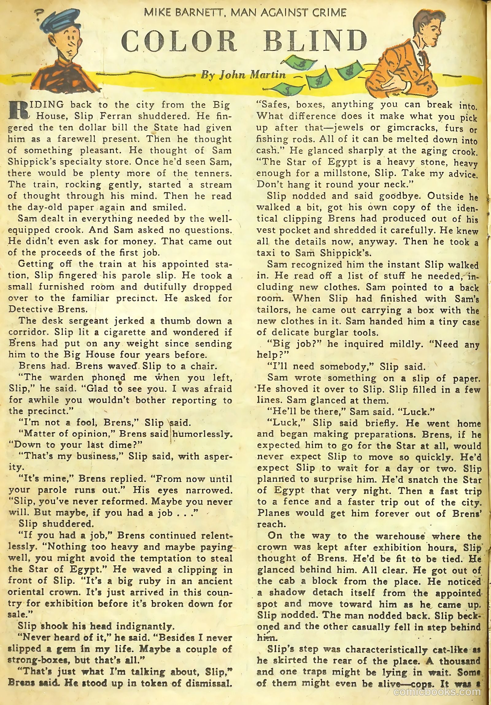 Mike Barnett, Man Against Crime #1 (1951) — page 16 of 36