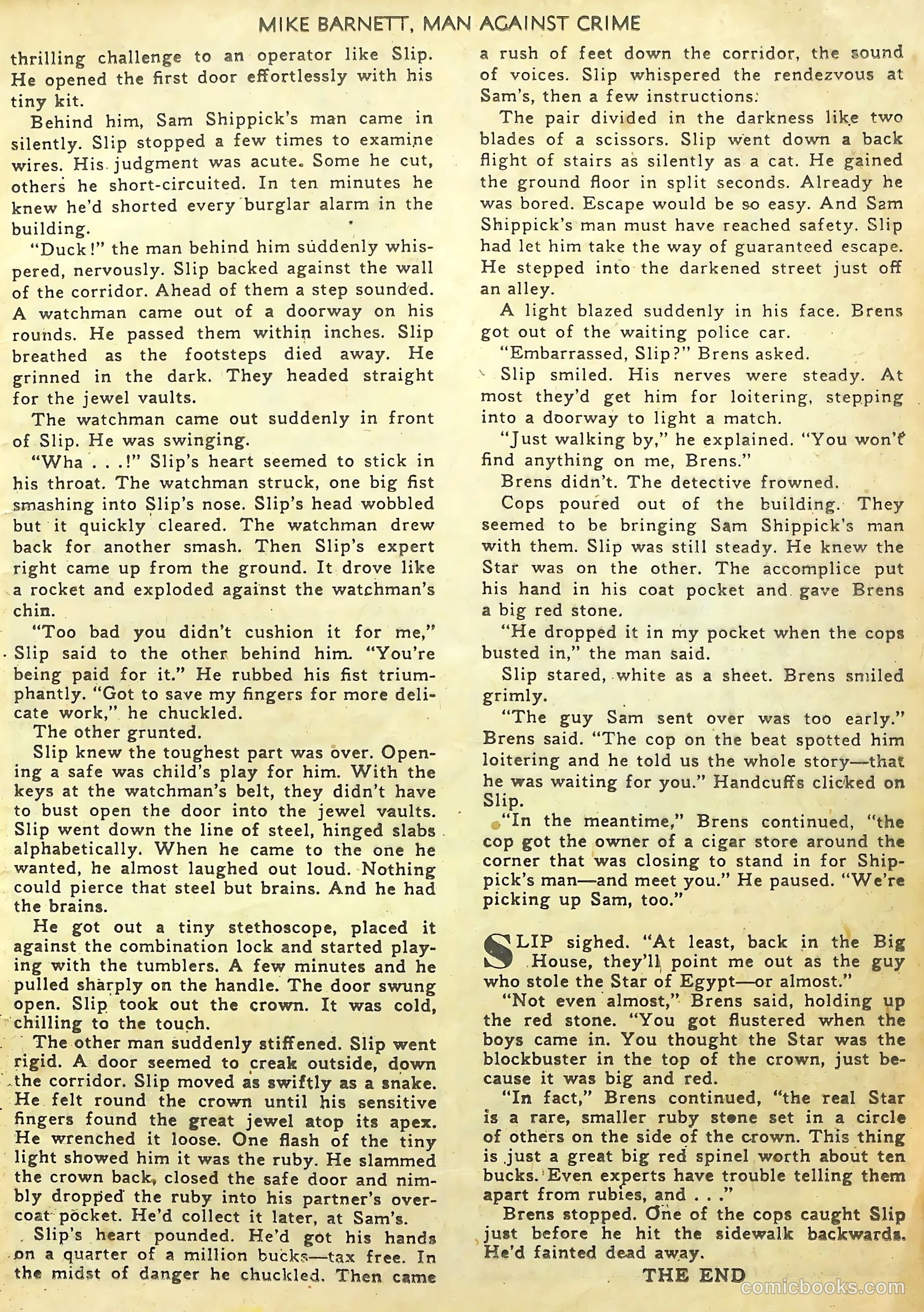 Mike Barnett, Man Against Crime #1 (1951) — page 17 of 36