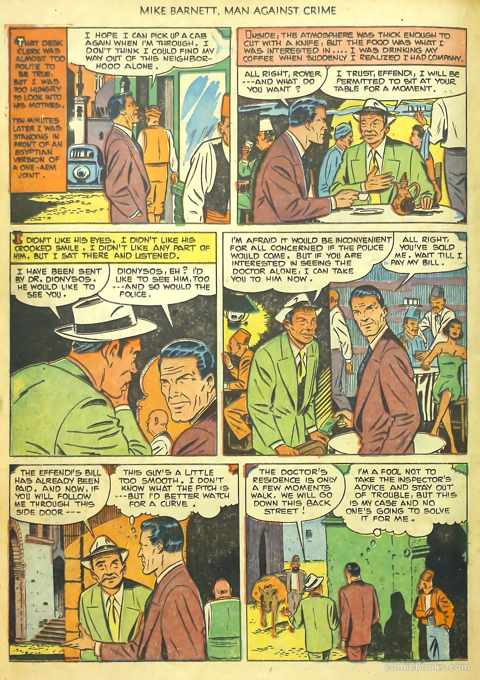 Mike Barnett, Man Against Crime #1 (1951) — page 22 of 36