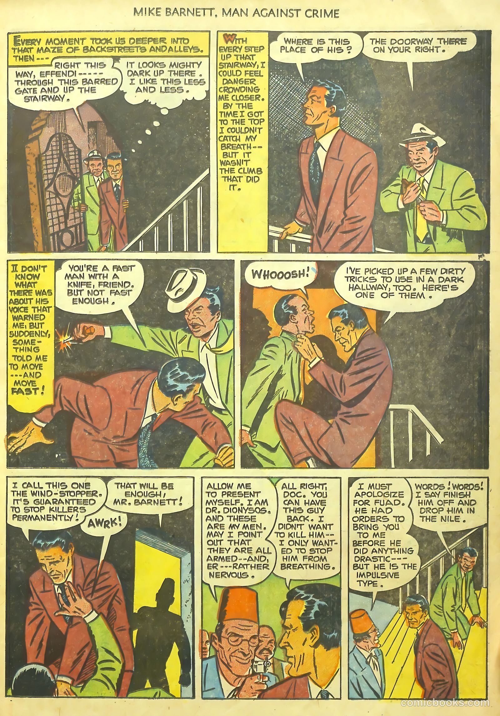 Mike Barnett, Man Against Crime #1 (1951) — page 23 of 36