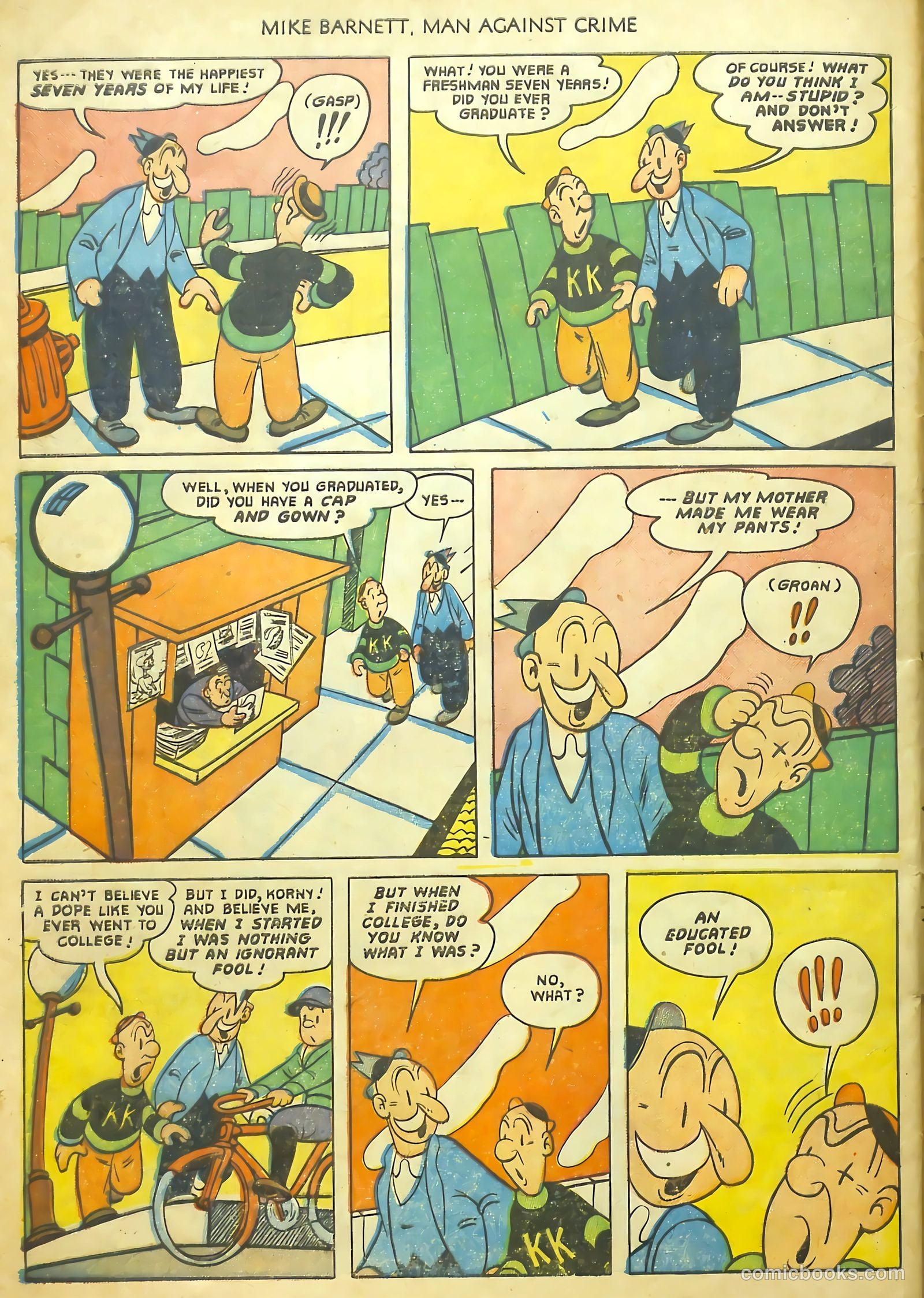 Mike Barnett, Man Against Crime #1 (1951) — page 32 of 36