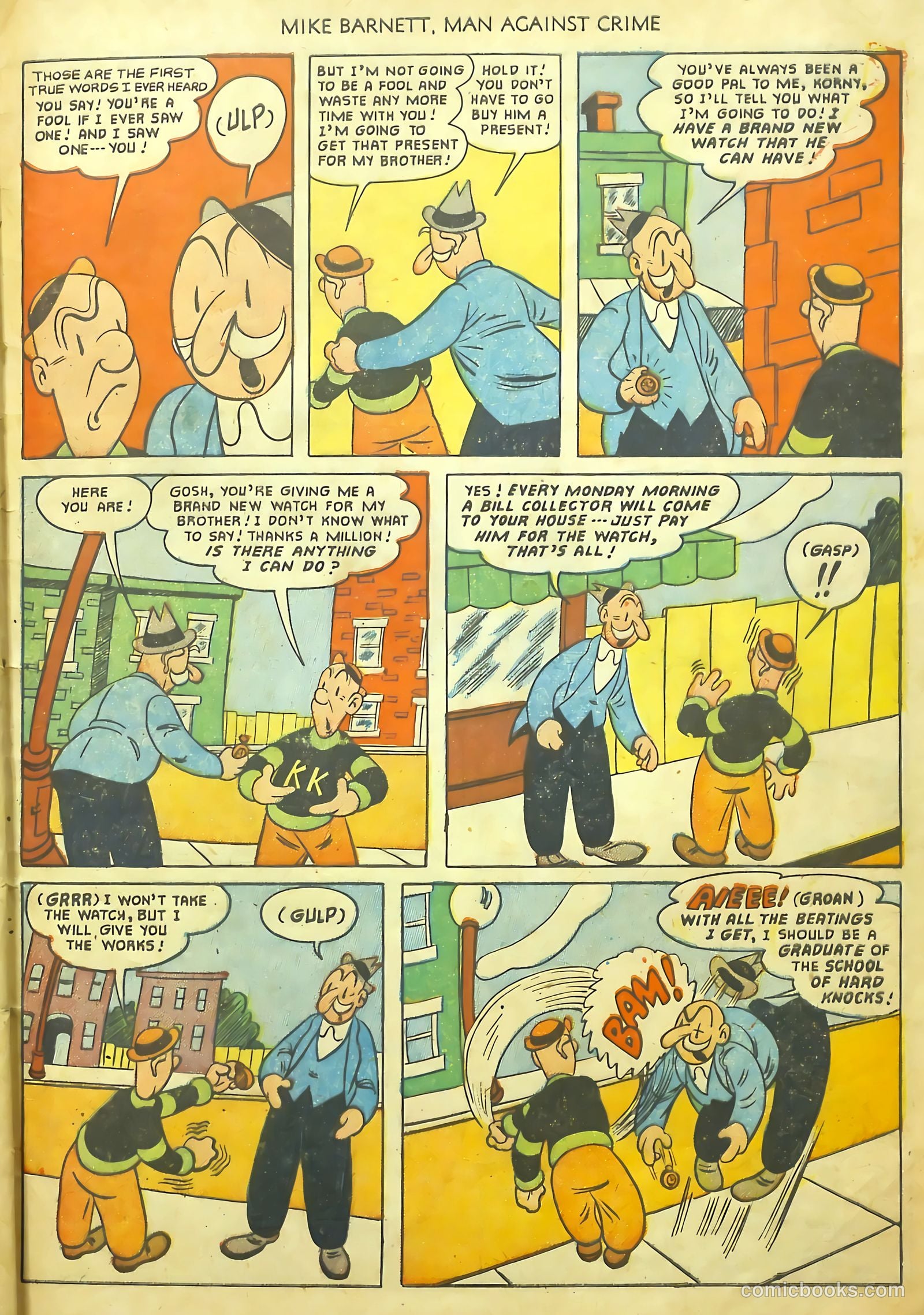 Mike Barnett, Man Against Crime #1 (1951) — page 33 of 36