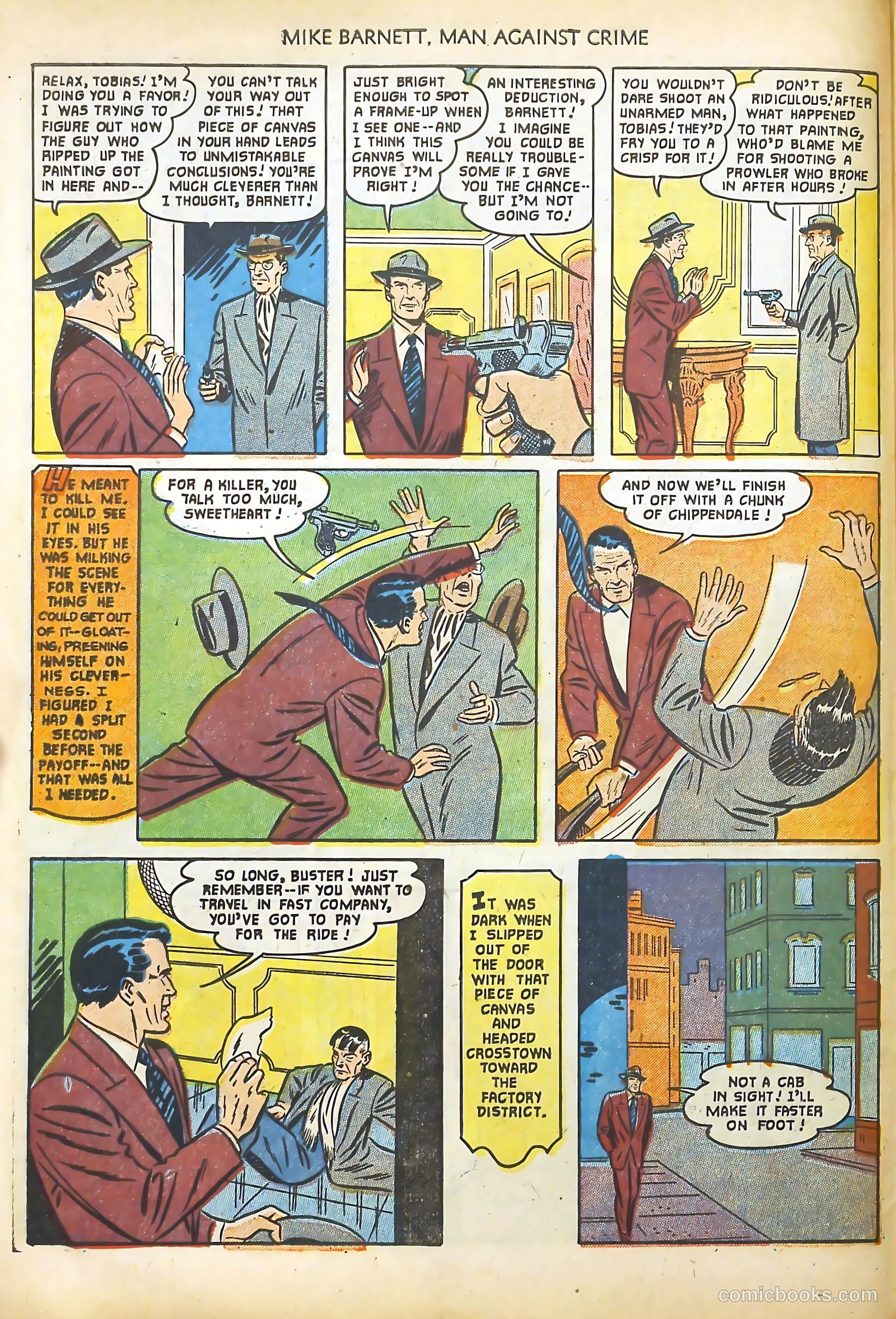 Mike Barnett, Man Against Crime #2 (1952) — page 10 of 36