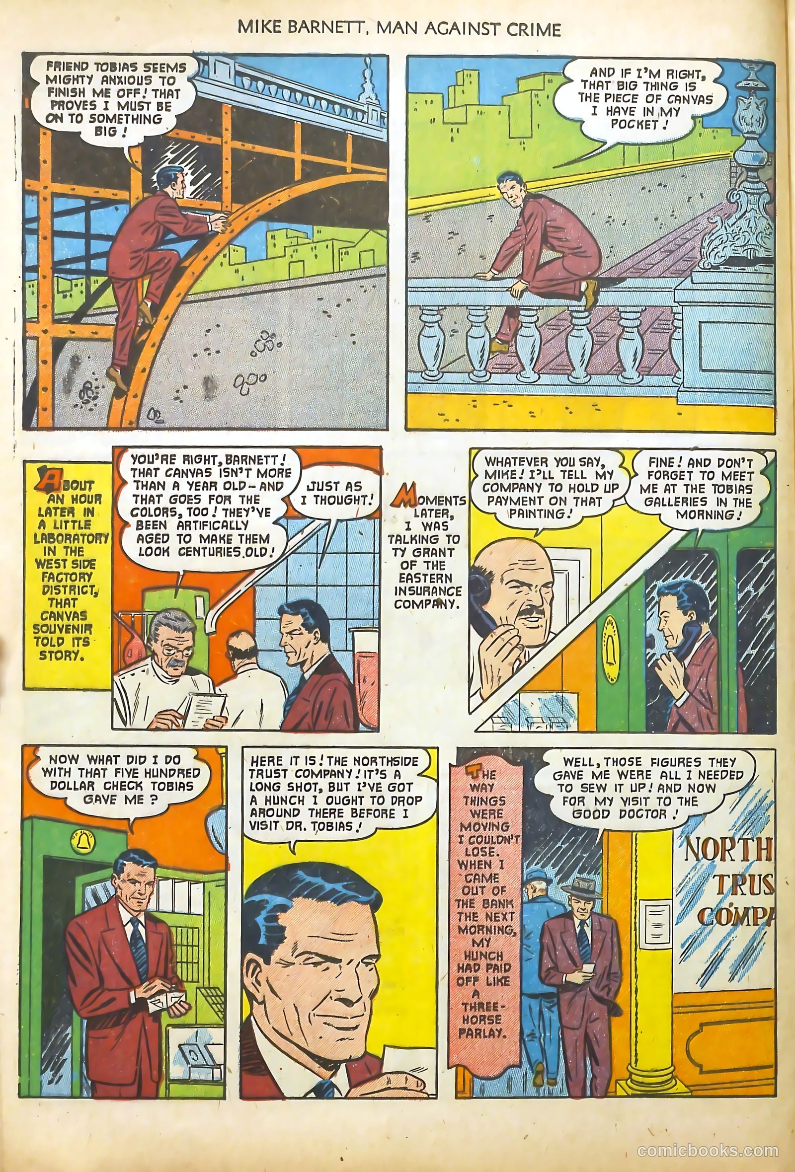 Mike Barnett, Man Against Crime #2 (1952) — page 12 of 36
