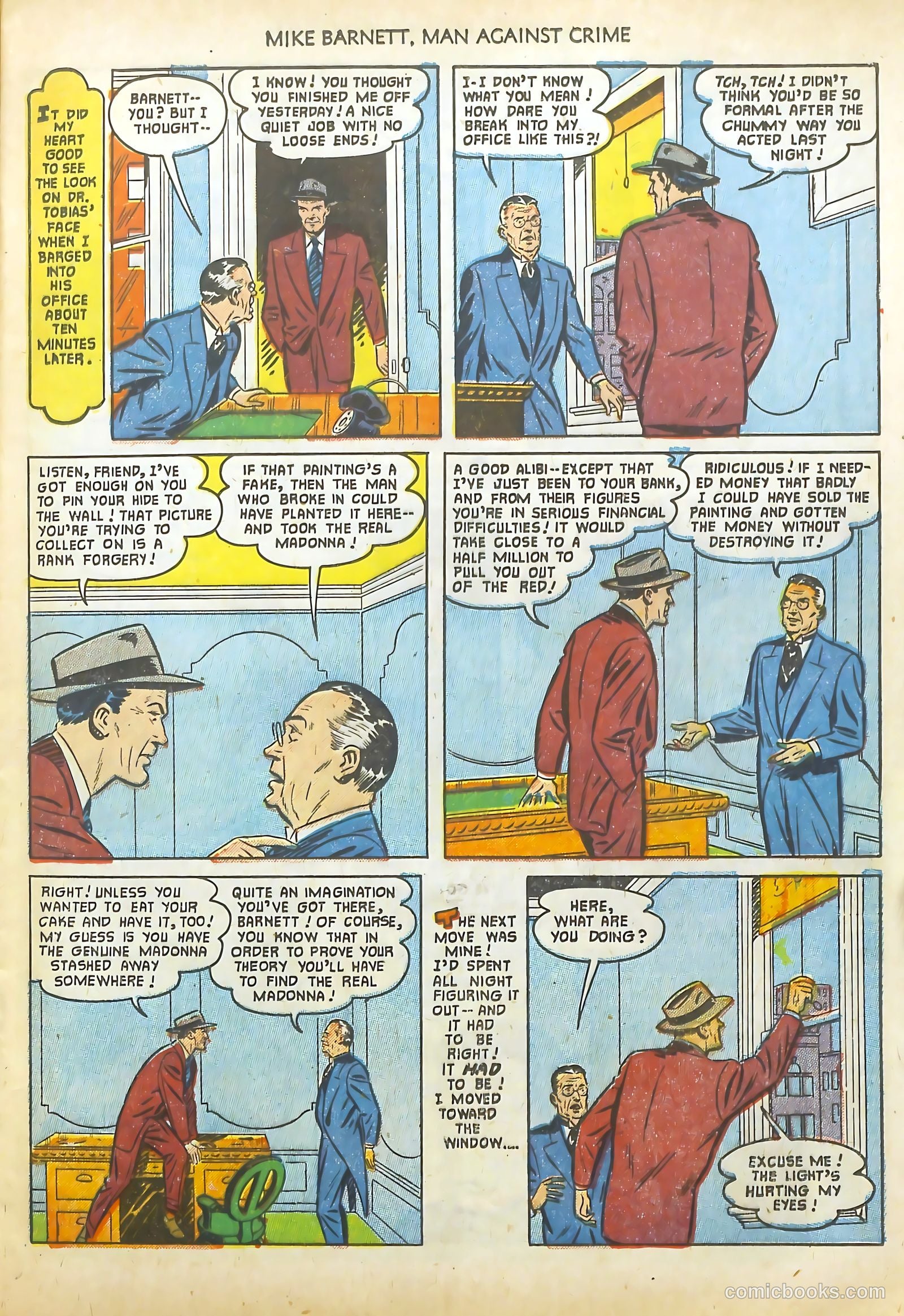Mike Barnett, Man Against Crime #2 (1952) — page 13 of 36