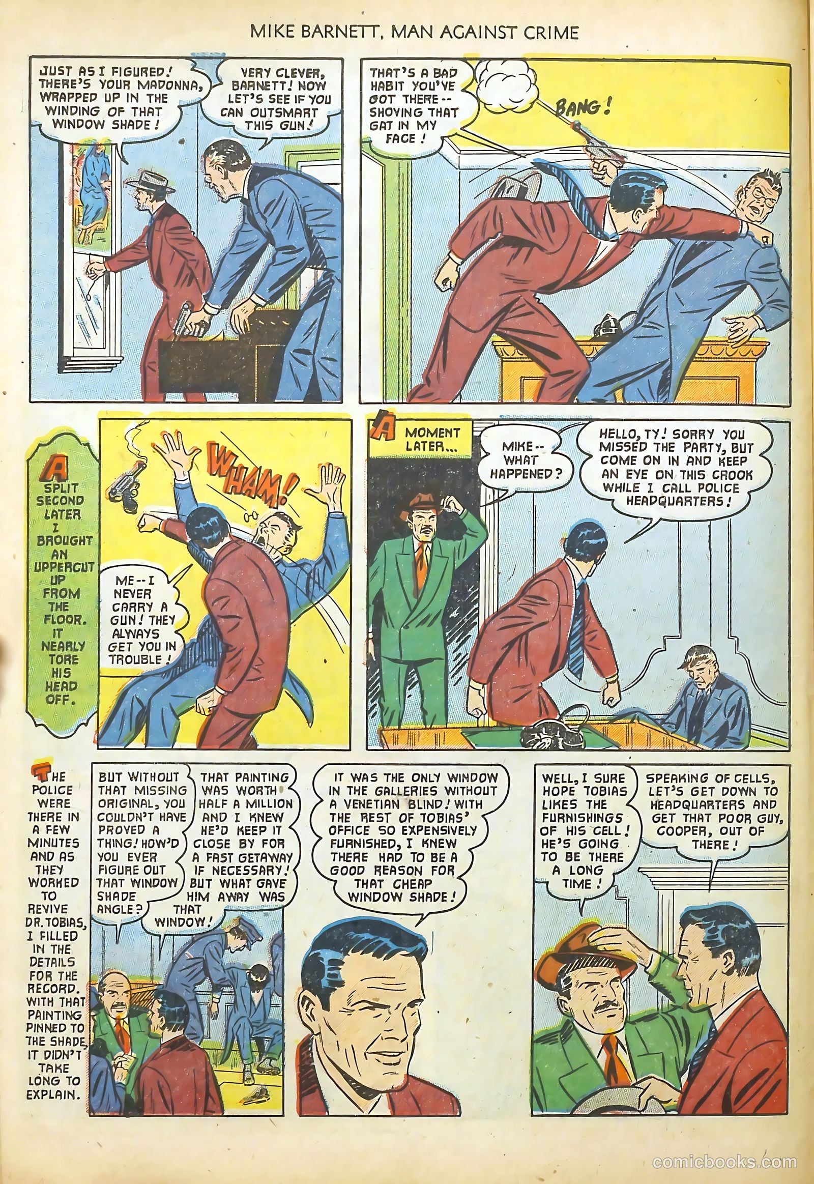 Mike Barnett, Man Against Crime #2 (1952) — page 14 of 36