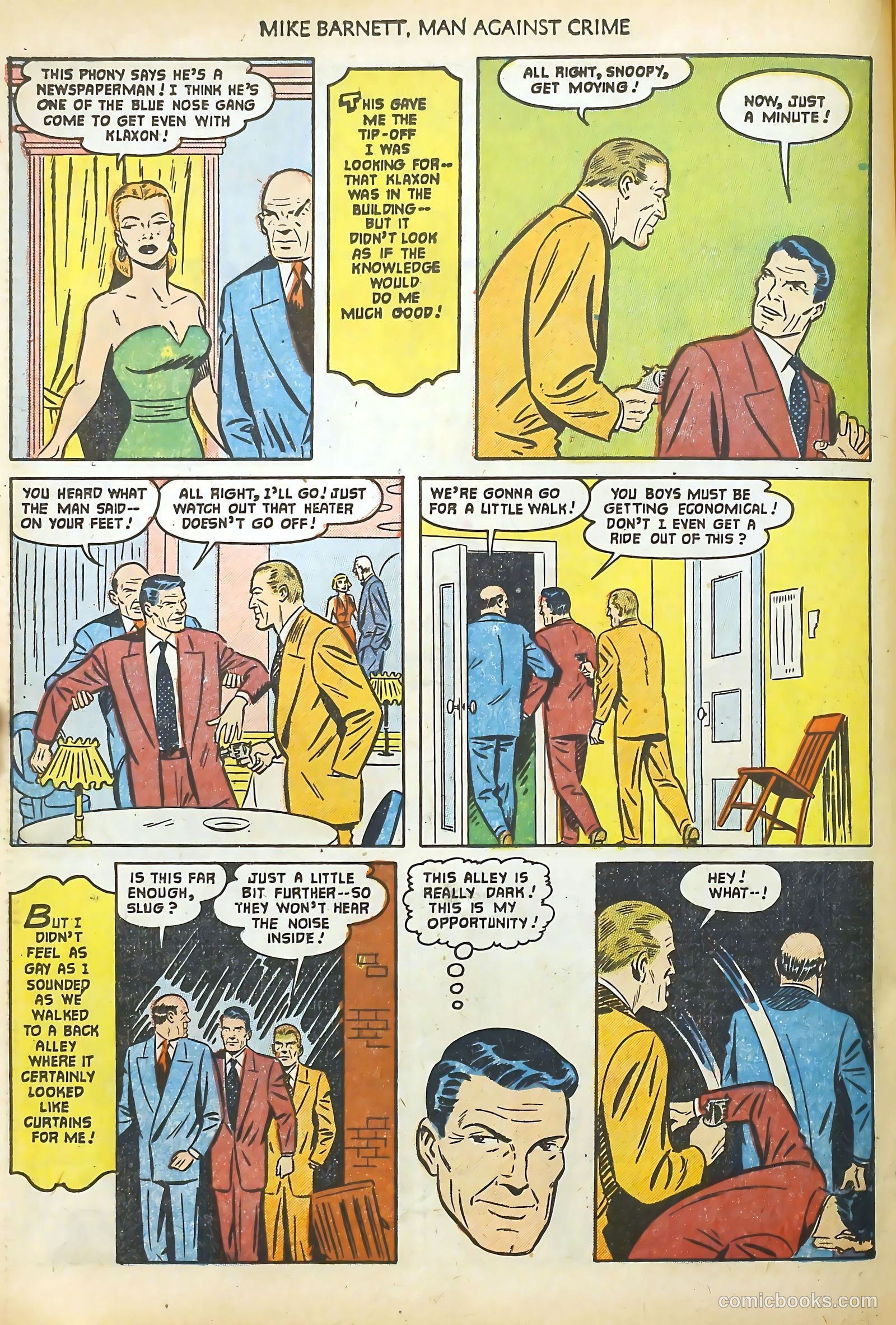 Mike Barnett, Man Against Crime #2 (1952) — page 22 of 36