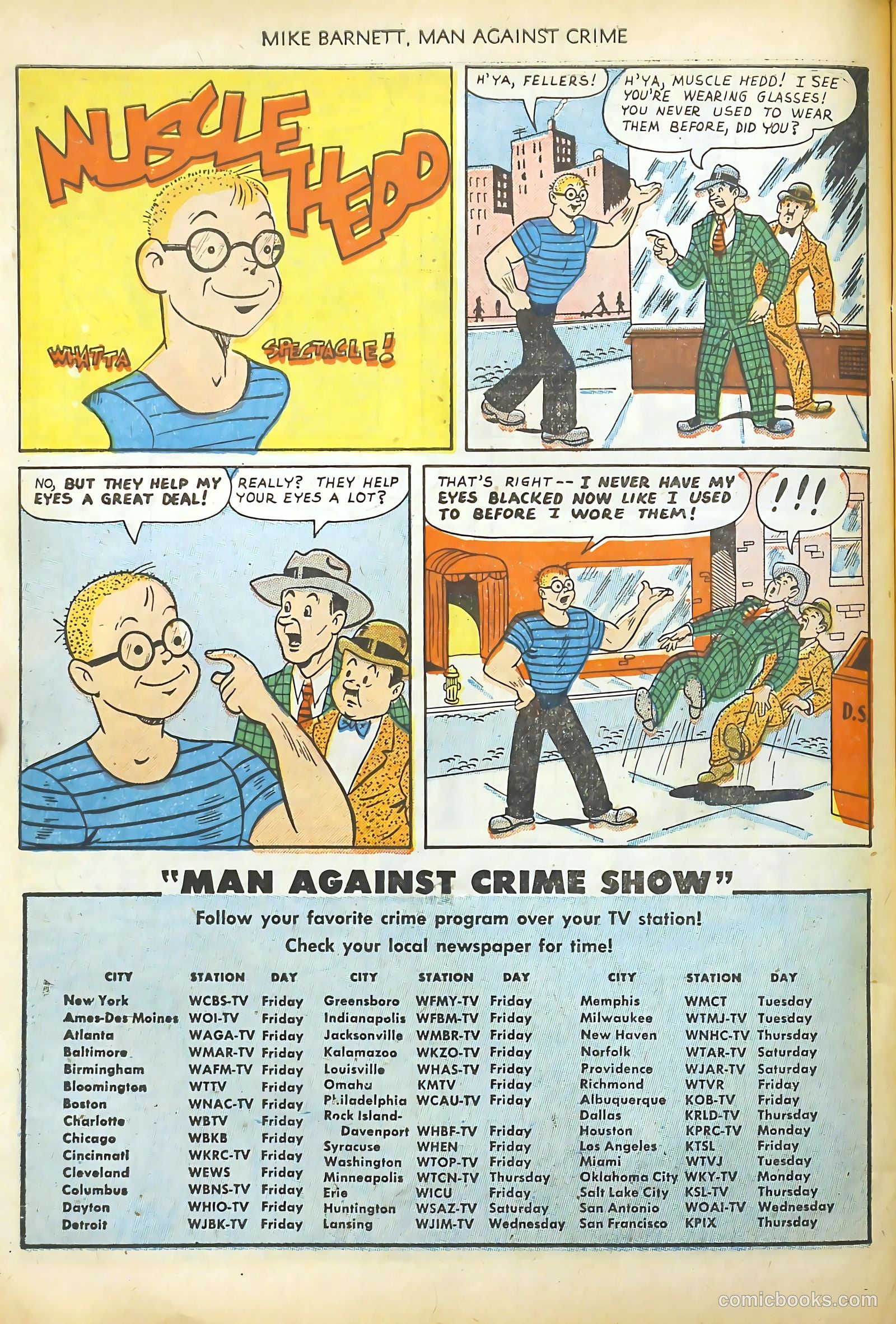 Mike Barnett, Man Against Crime #2 (1952) — page 30 of 36