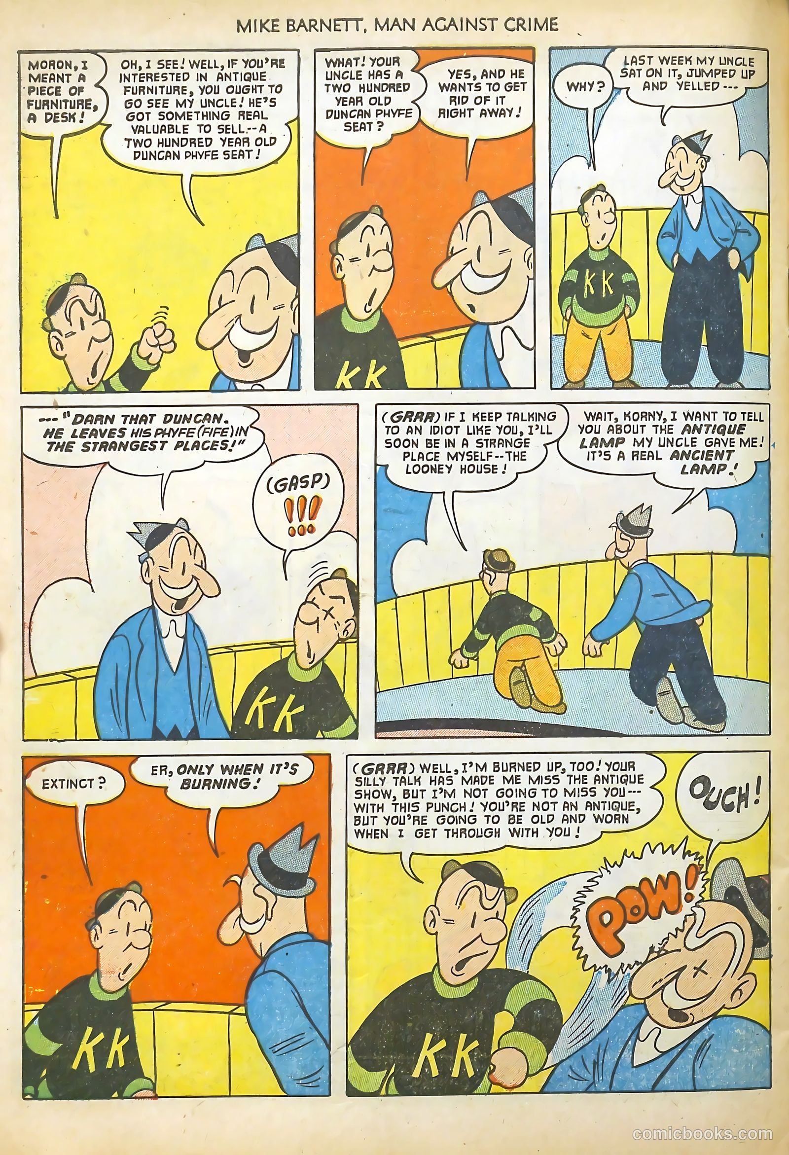 Mike Barnett, Man Against Crime #2 (1952) — page 34 of 36