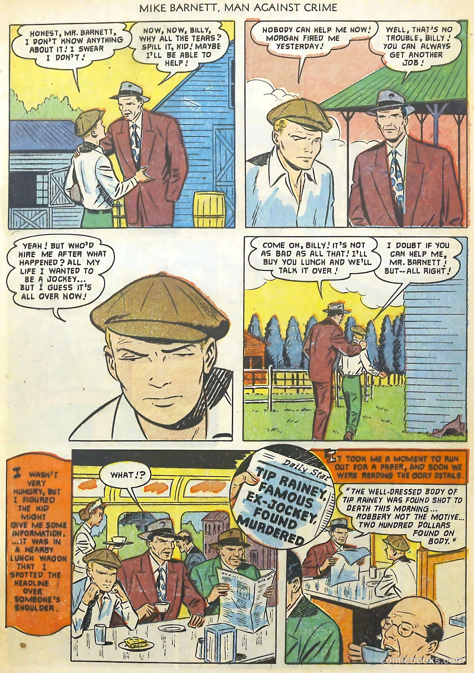 Mike Barnett, Man Against Crime #3 (1952) — page 9 of 36
