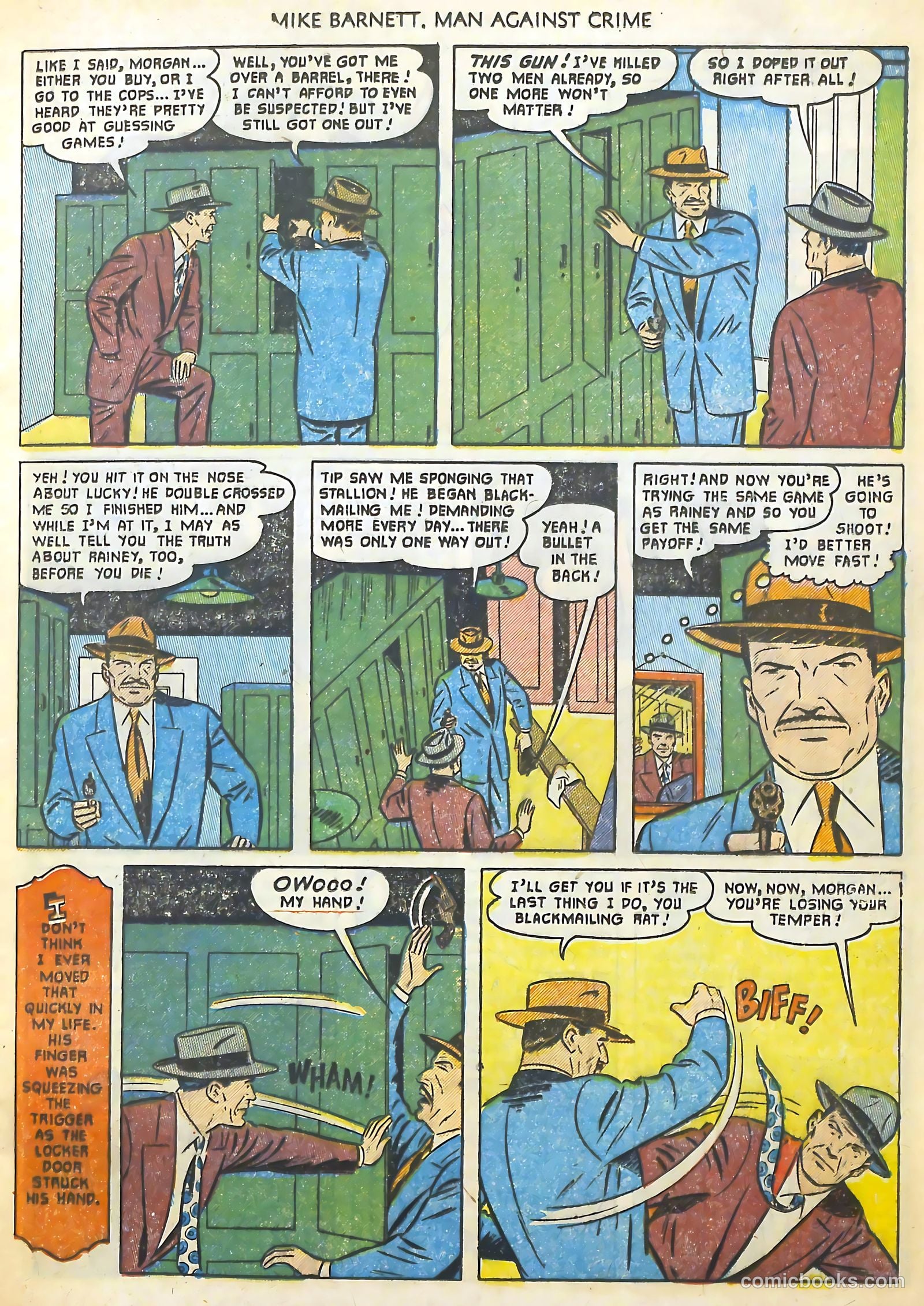 Mike Barnett, Man Against Crime #3 (1952) — page 13 of 36