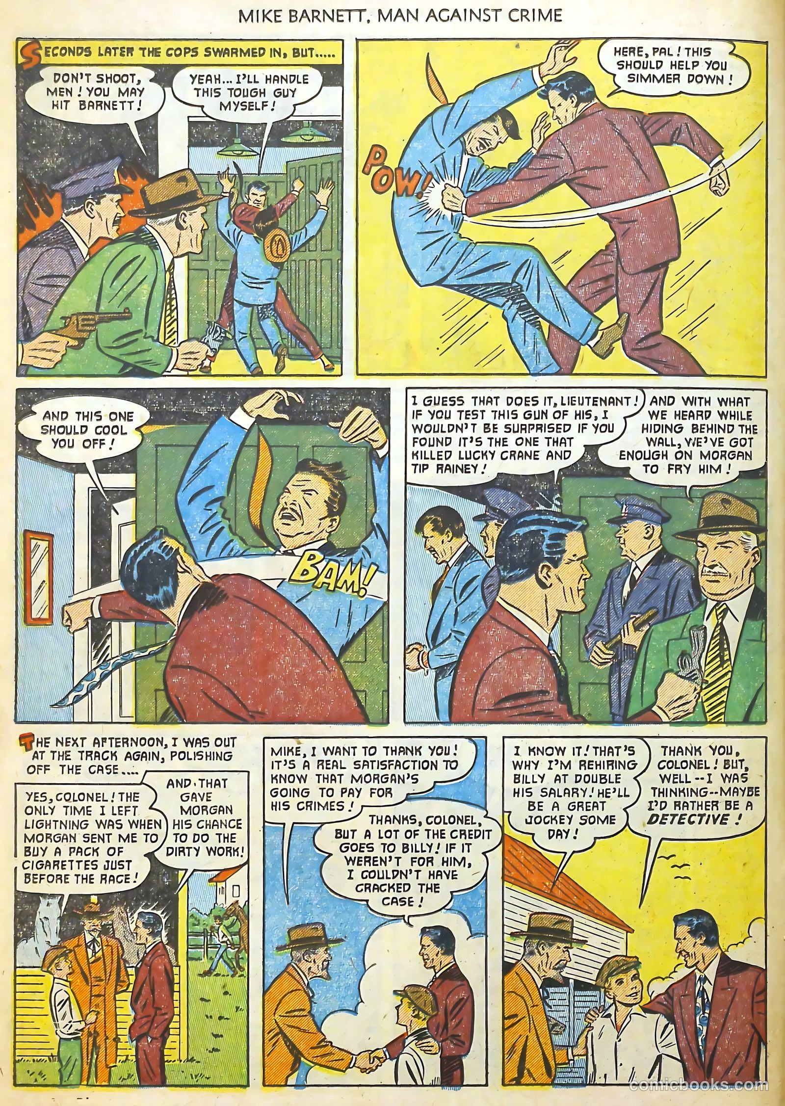 Mike Barnett, Man Against Crime #3 (1952) — page 14 of 36