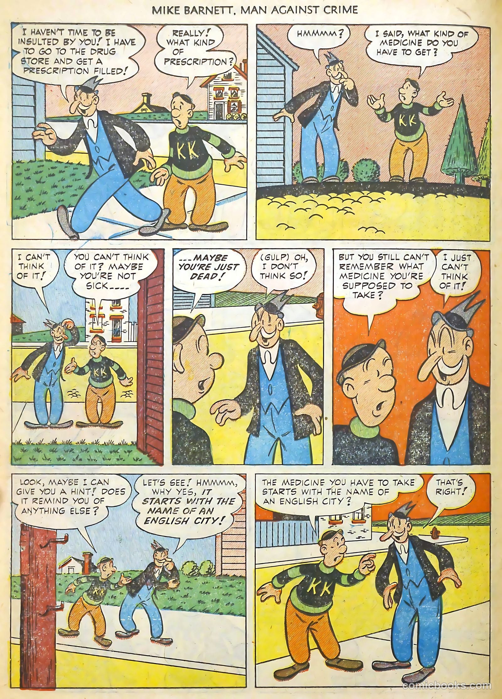 Mike Barnett, Man Against Crime #3 (1952) — page 18 of 36