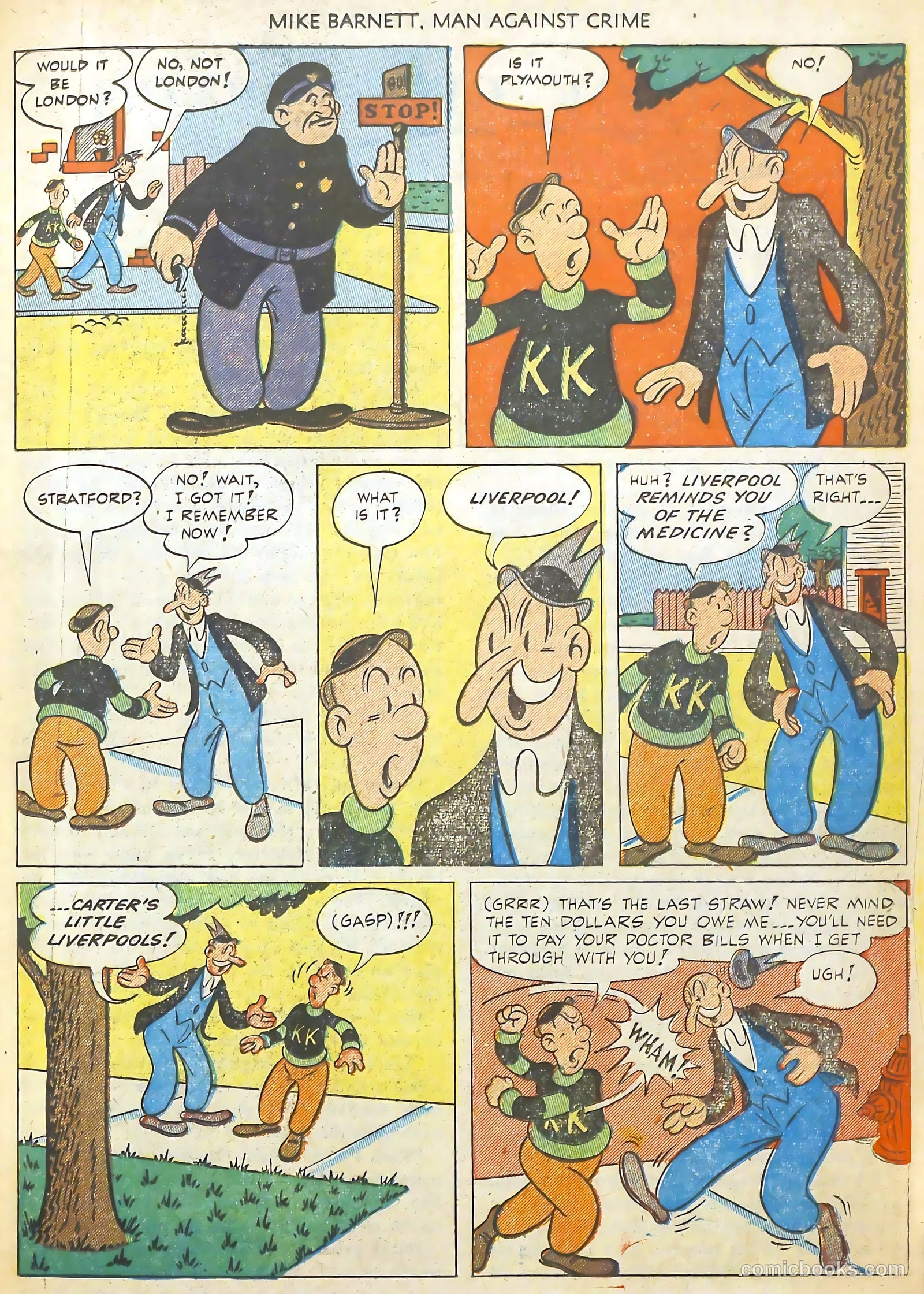 Mike Barnett, Man Against Crime #3 (1952) — page 19 of 36