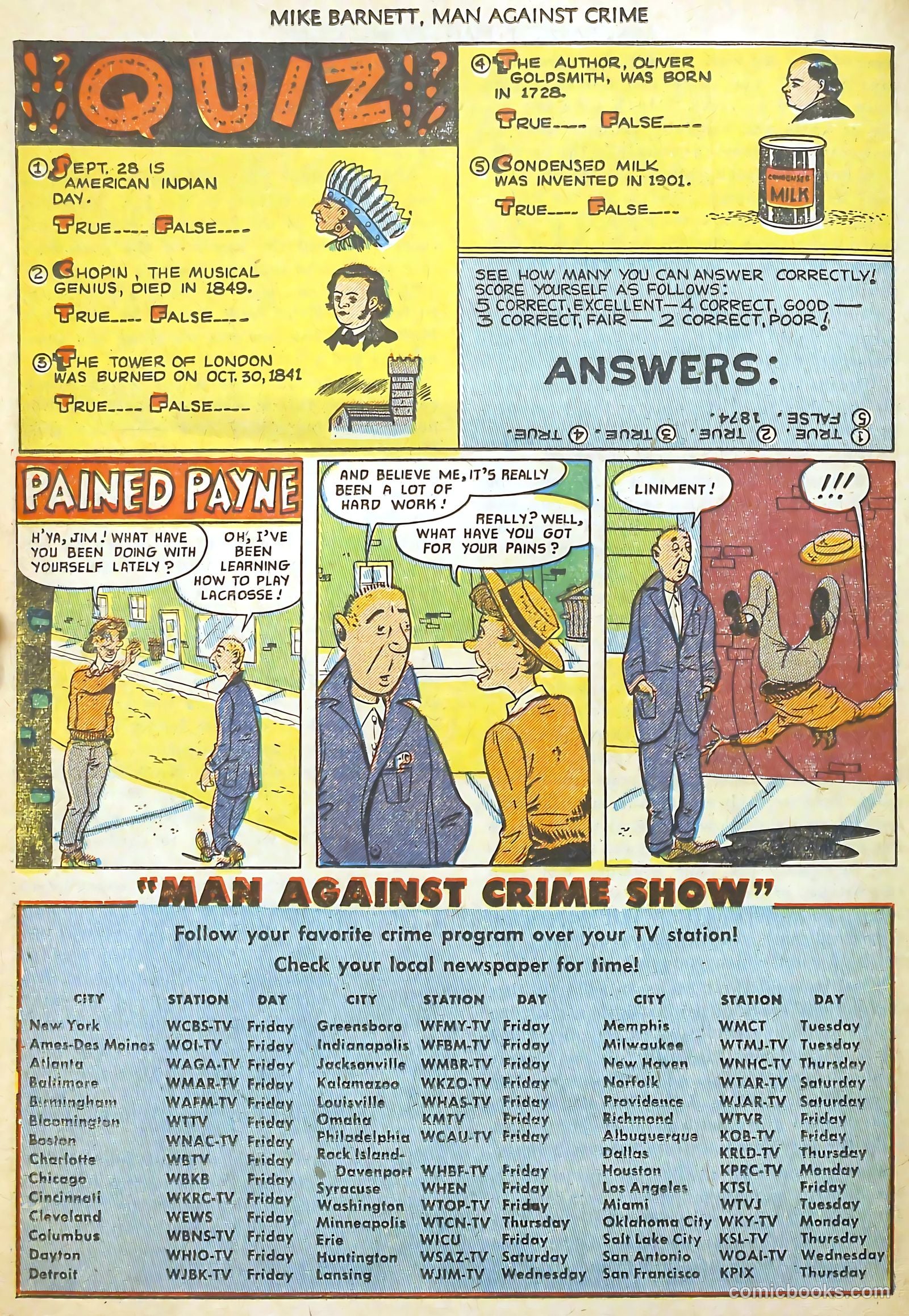 Mike Barnett, Man Against Crime #3 (1952) — page 22 of 36