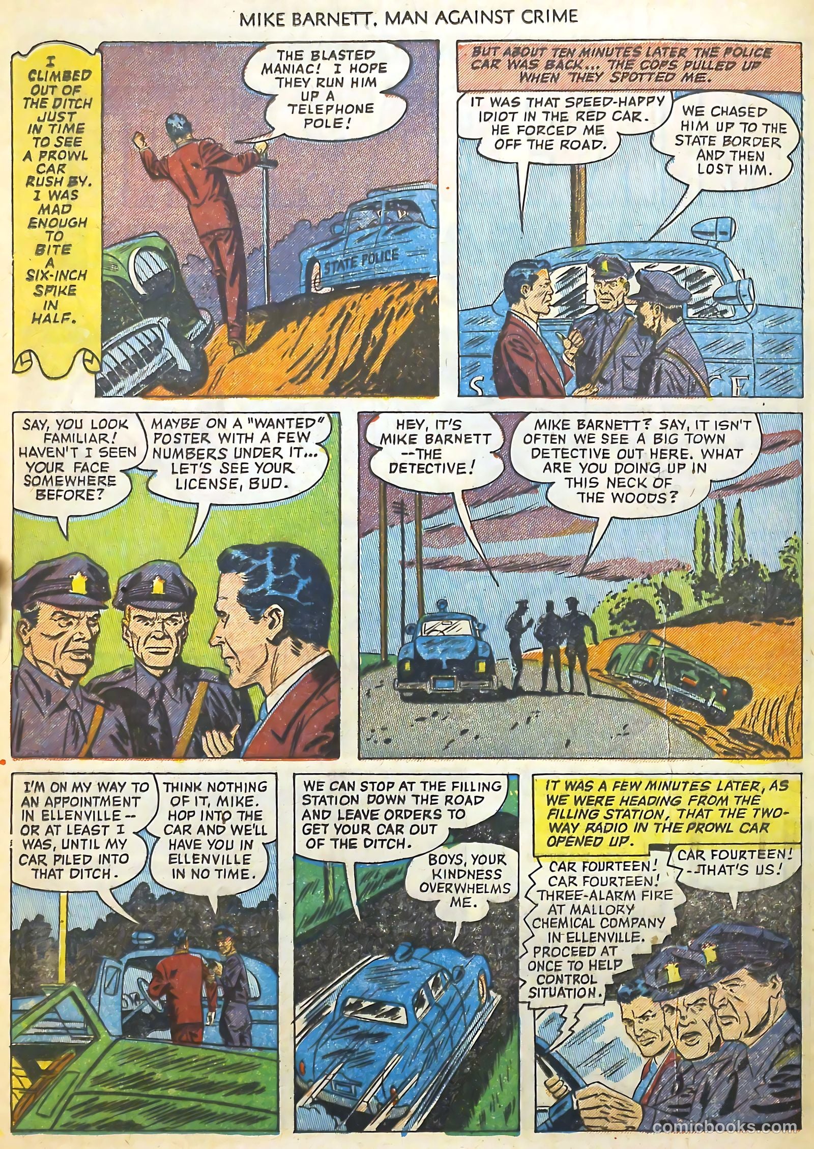 Mike Barnett, Man Against Crime #3 (1952) — page 24 of 36