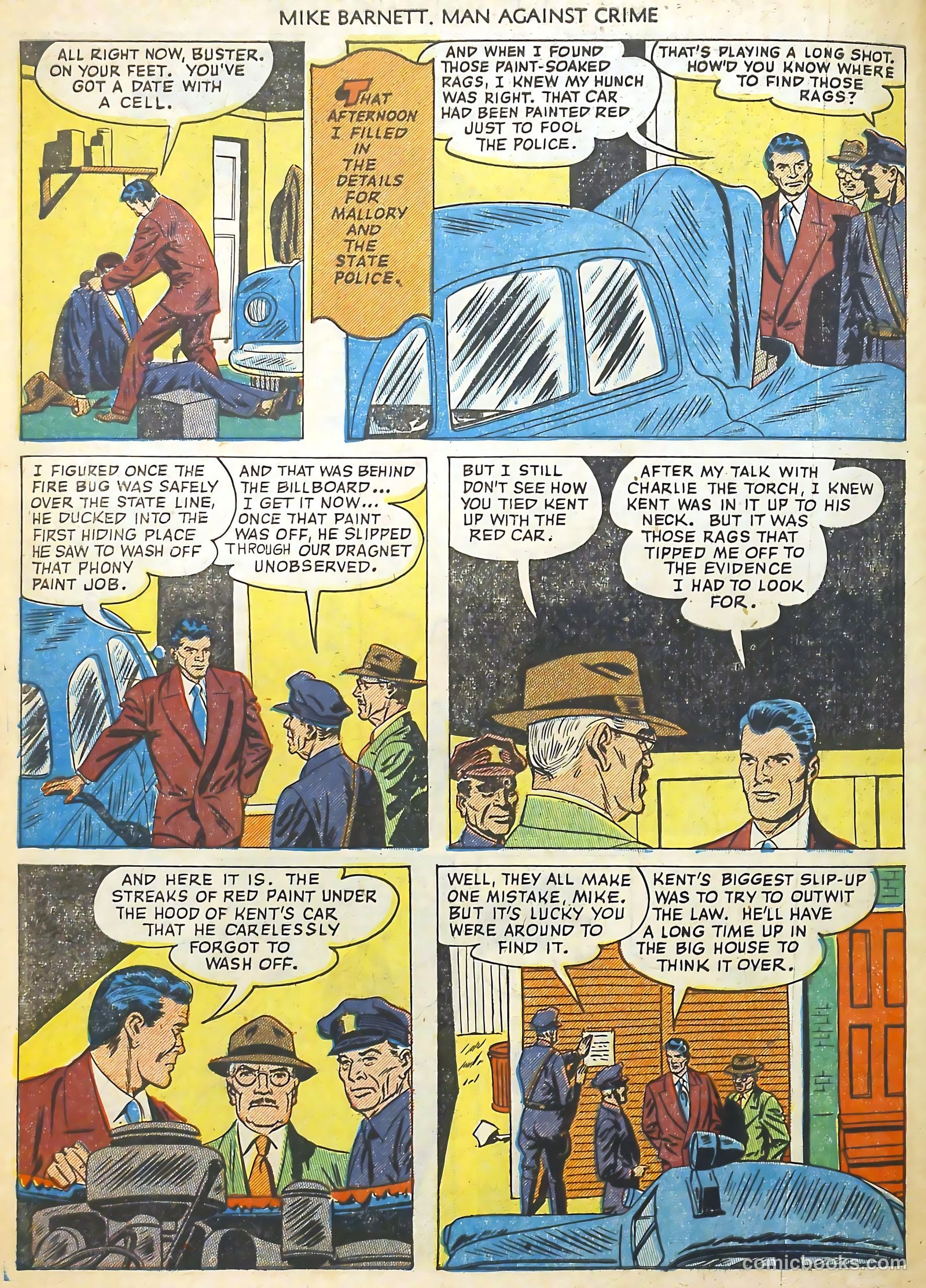 Mike Barnett, Man Against Crime #3 (1952) — page 34 of 36