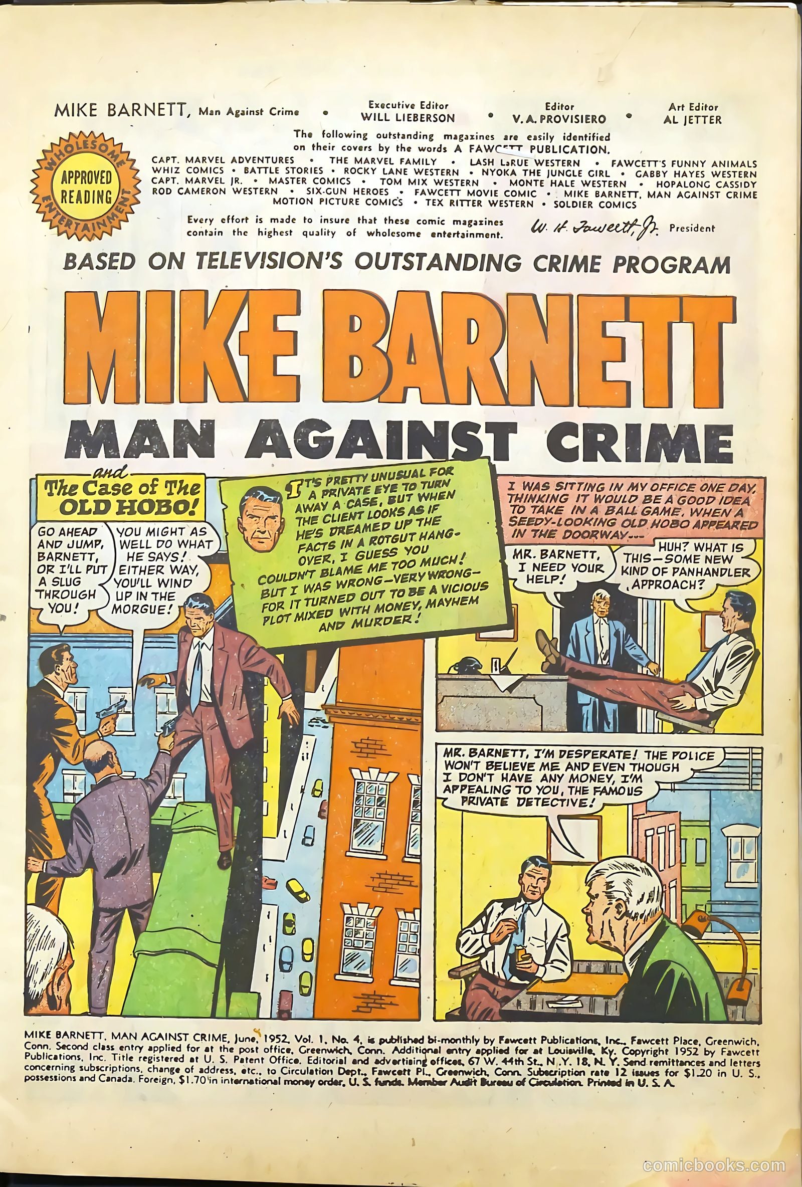 Mike Barnett, Man Against Crime #4 (1952) — page 3 of 36
