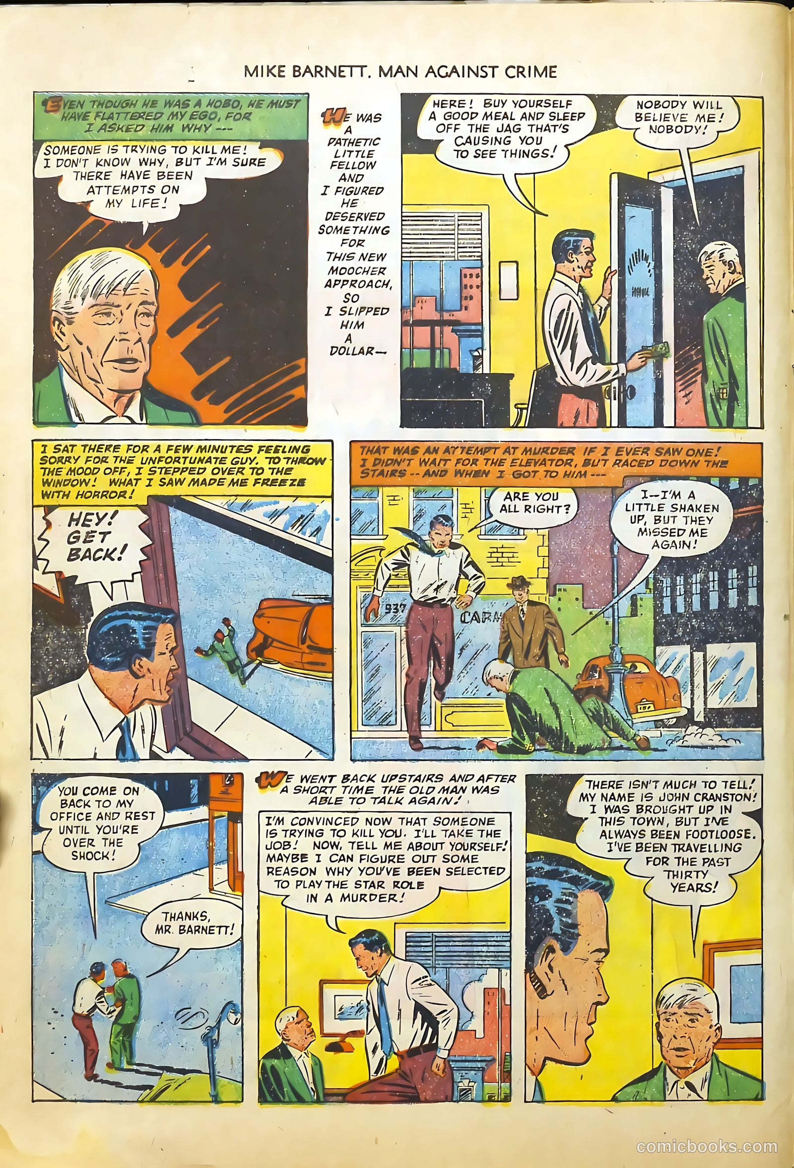 Mike Barnett, Man Against Crime #4 (1952) — page 4 of 36