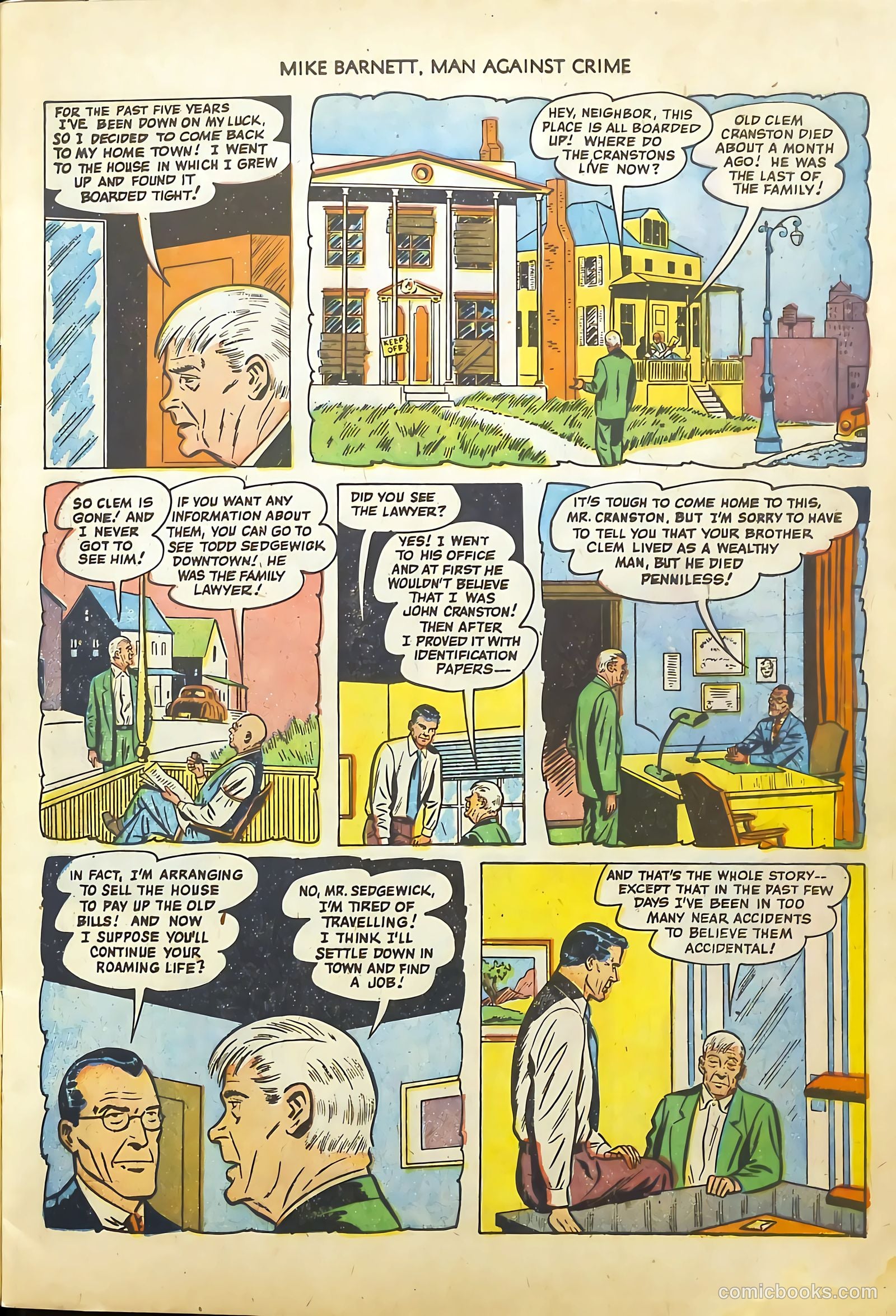 Mike Barnett, Man Against Crime #4 (1952) — page 5 of 36