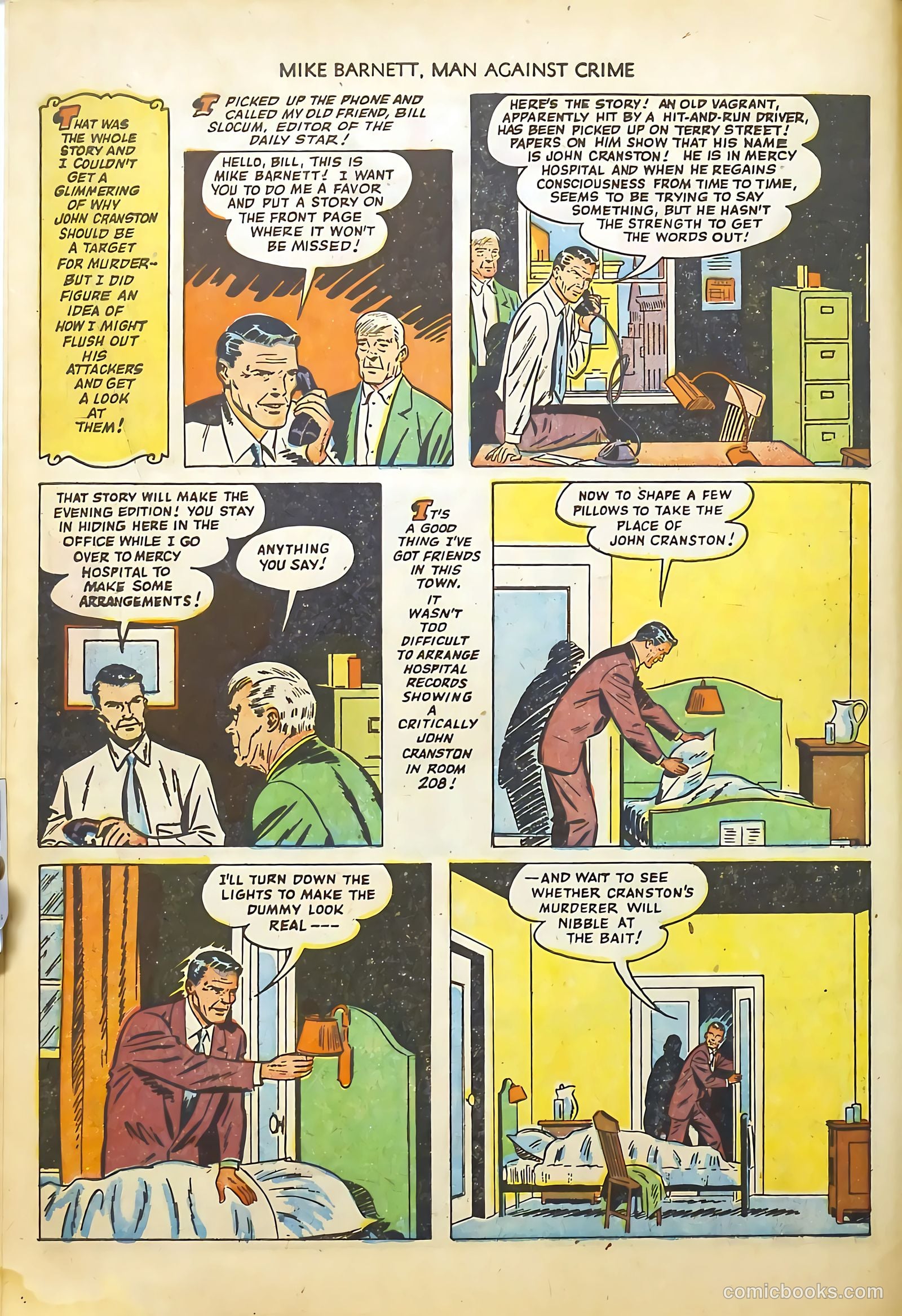Mike Barnett, Man Against Crime #4 (1952) — page 6 of 36