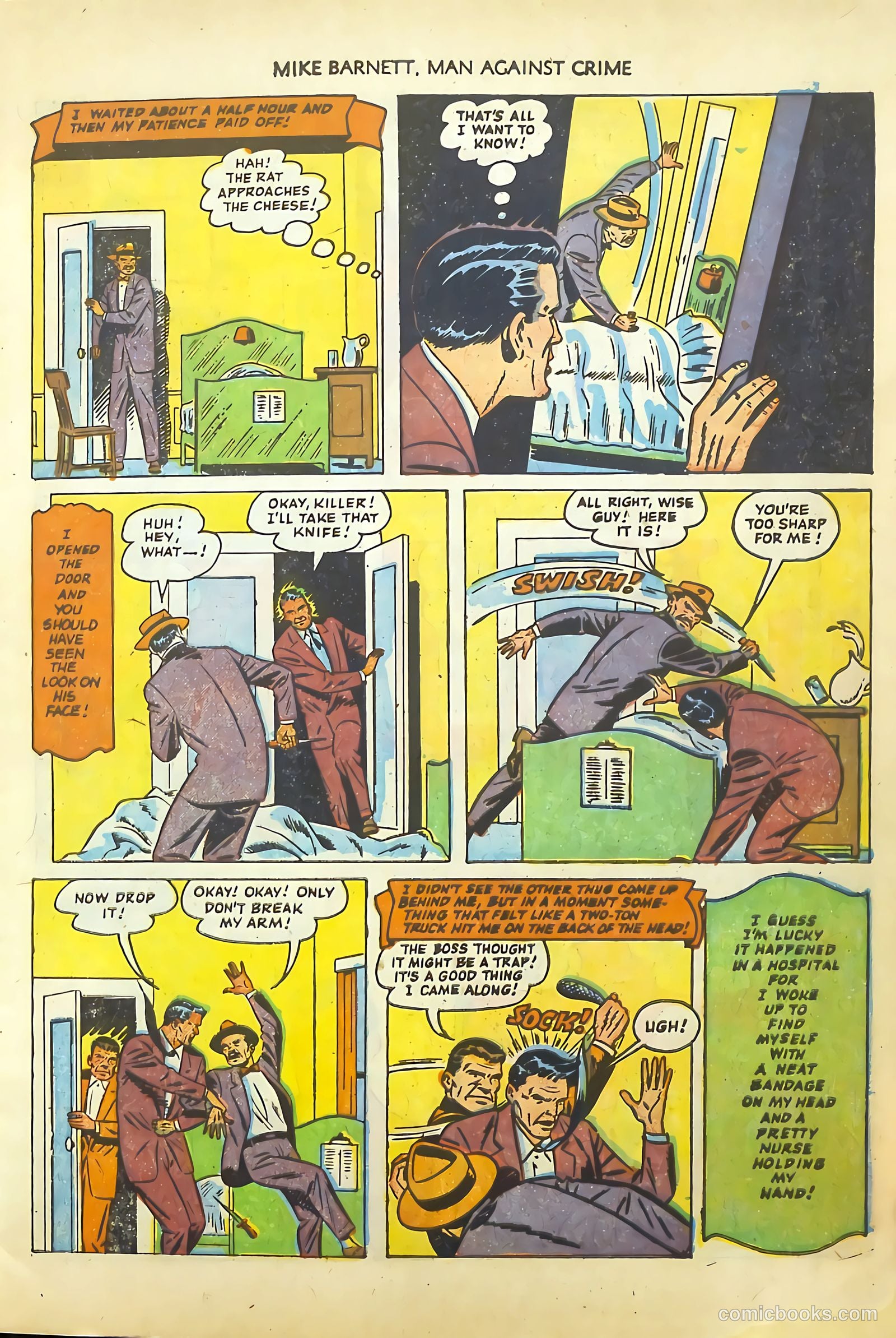 Mike Barnett, Man Against Crime #4 (1952) — page 7 of 36