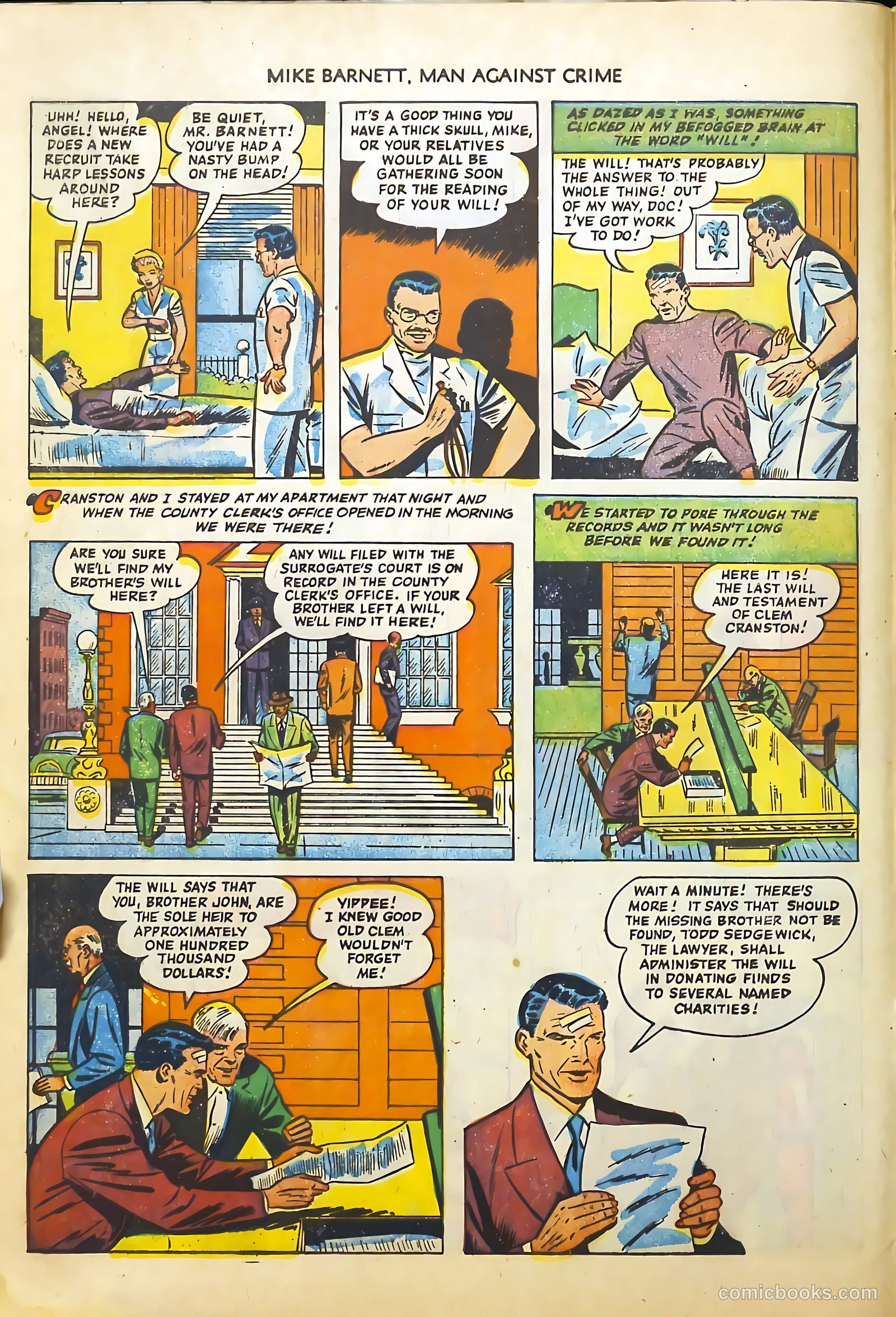 Mike Barnett, Man Against Crime #4 (1952) — page 8 of 36