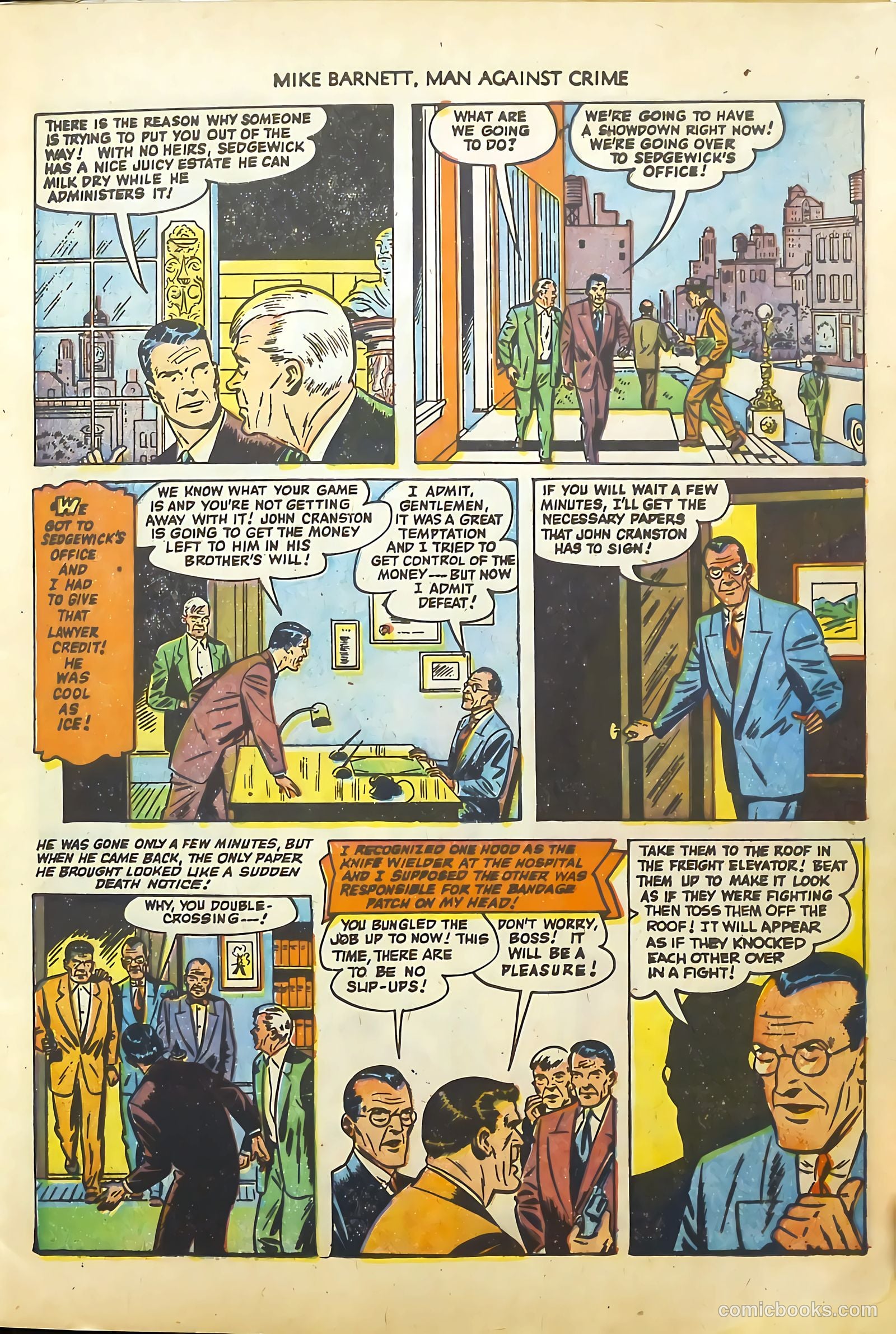 Mike Barnett, Man Against Crime #4 (1952) — page 9 of 36